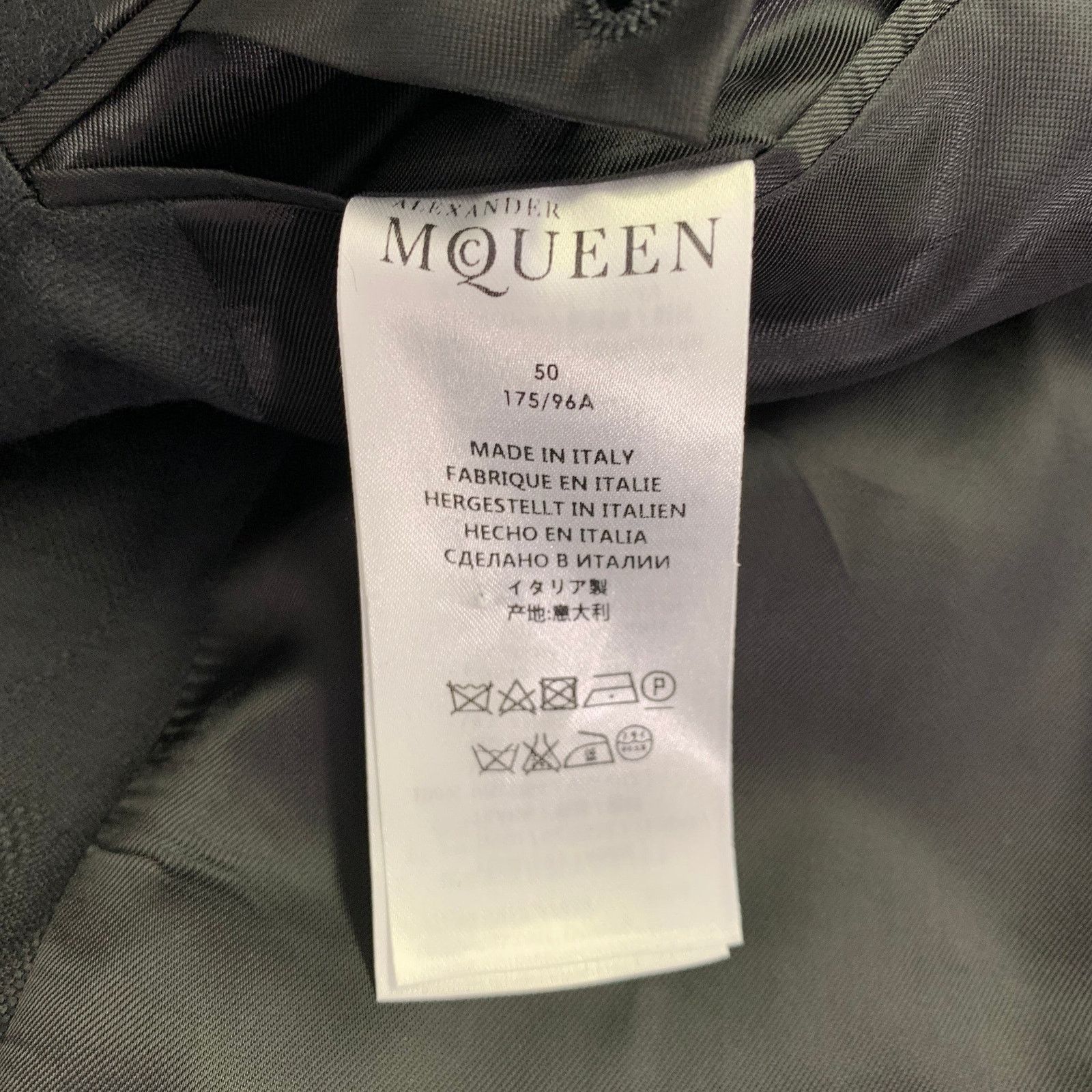 Alexander McQueen Size 40 Black Jacquard Wool Blend Sport Coat Size 40R - 9 Thumbnail