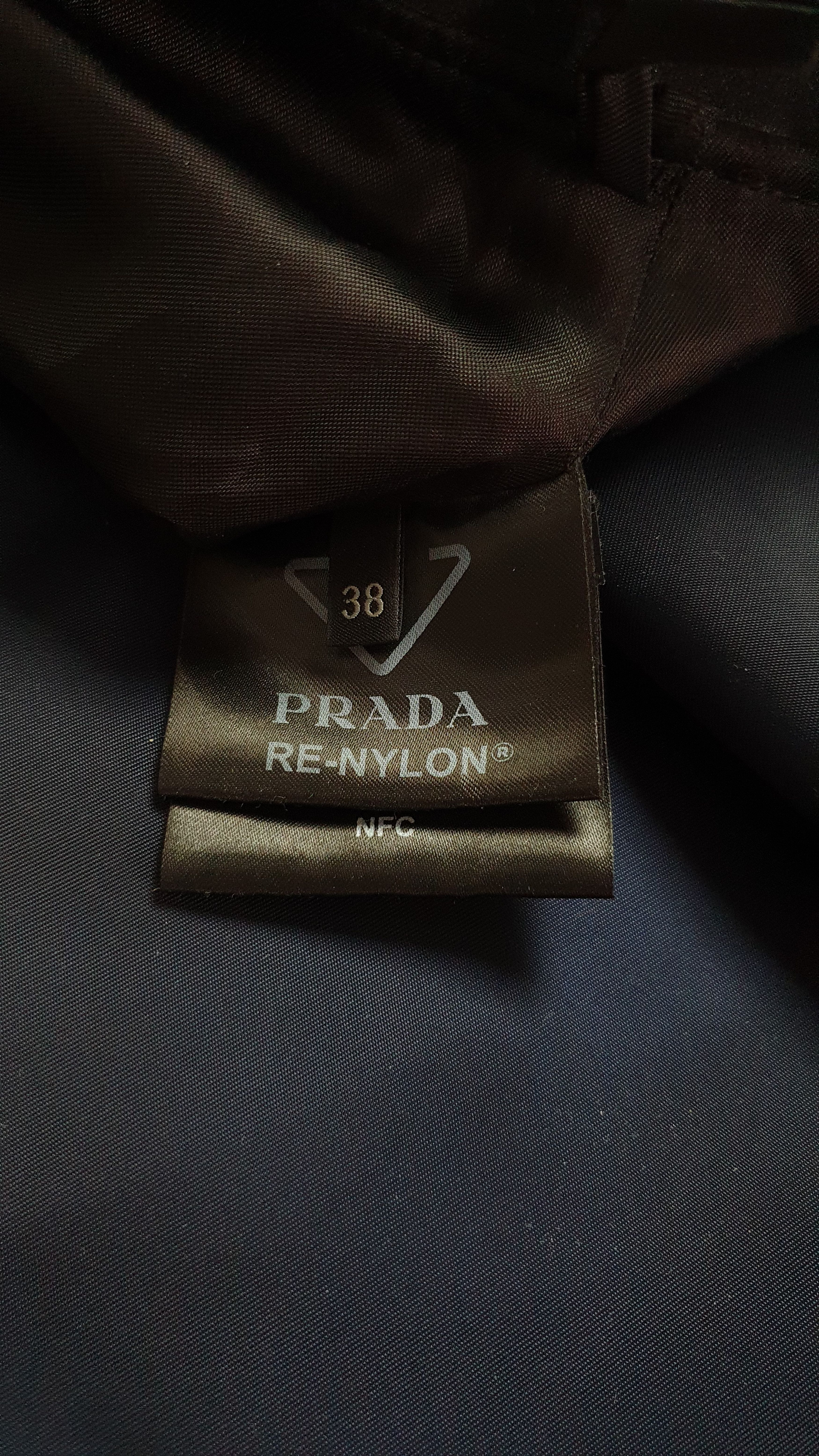 Prada Vintage women's re-nylon skirt PRADA blue skirt size 38 Size 38" / US 16 / IT 52 - 7 Thumbnail