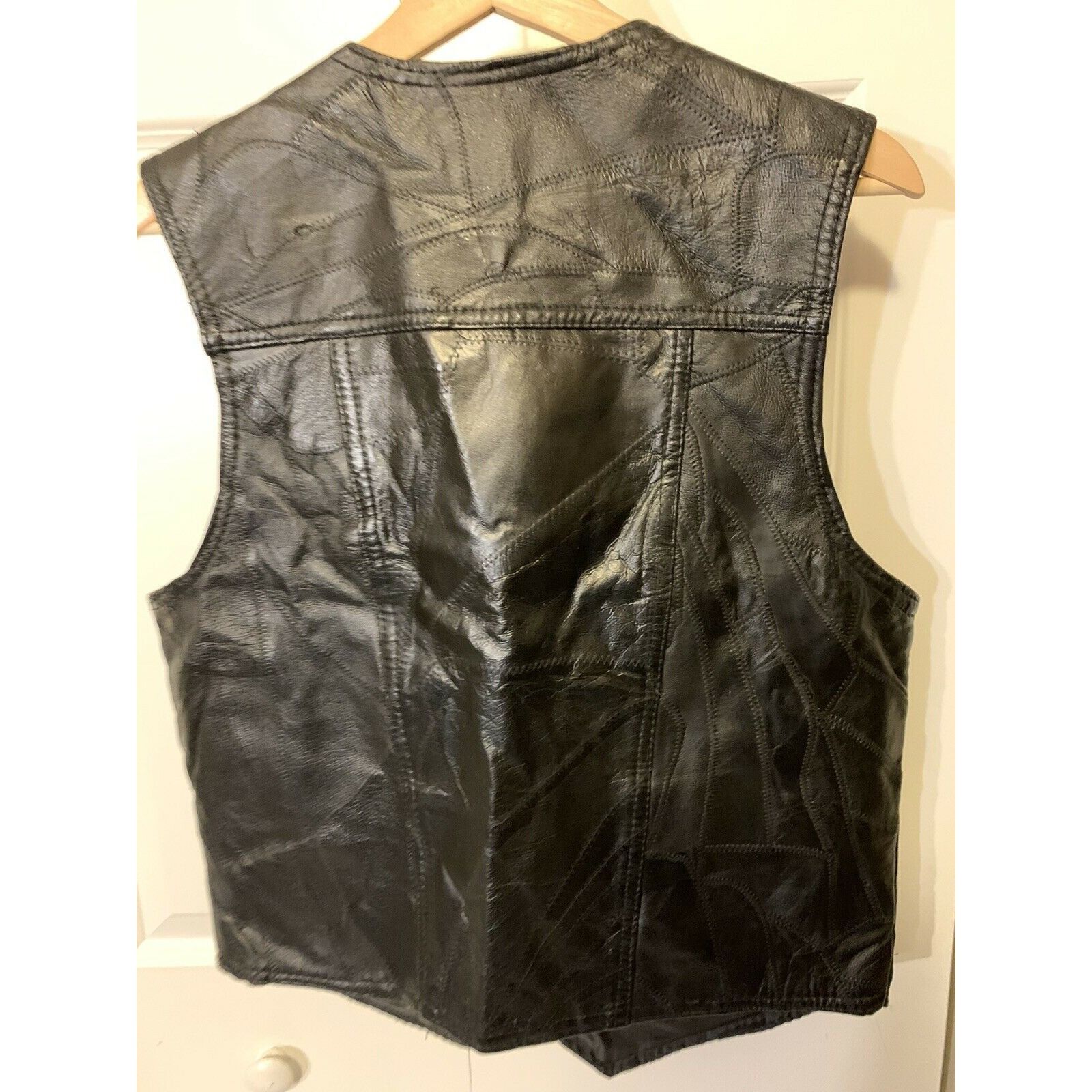 Vintage Italian Stone Design Genuine Leather Vest Sz XL Size US XL / EU 56 / 4 - 6 Thumbnail