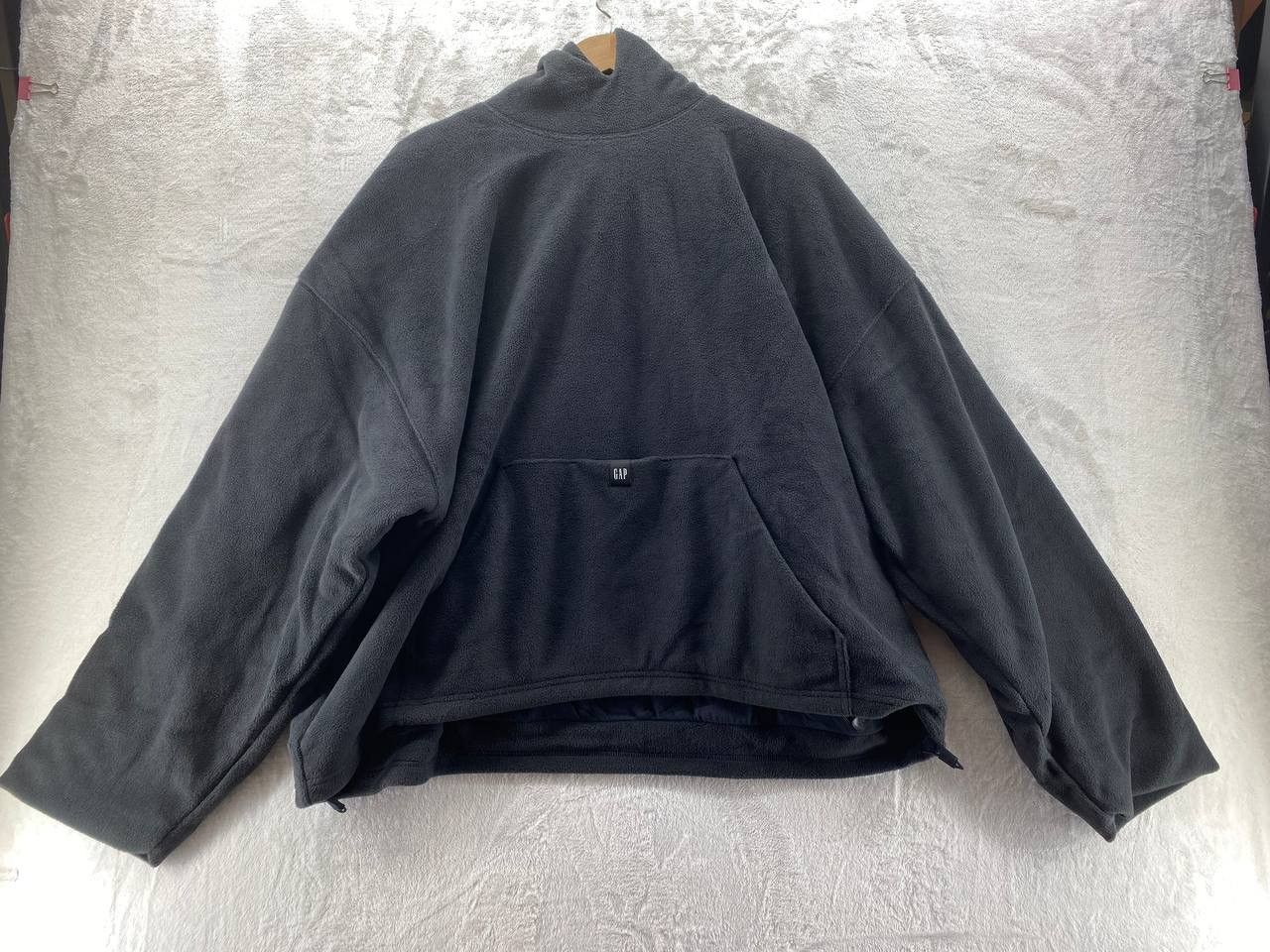 Image of Yeezy Gap Polar Fleece Padded Hoodie Black Xs, Men's