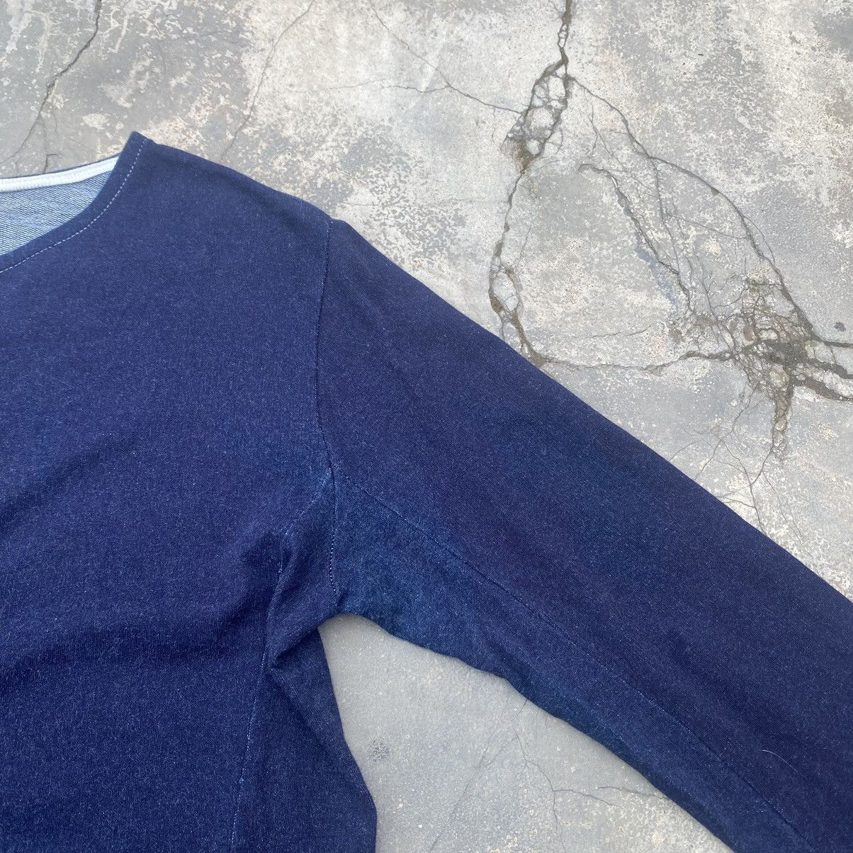 18 Waits The Harlem Henley Indigo French Terry Size US M / EU 48-50 / 2 - 8 Thumbnail
