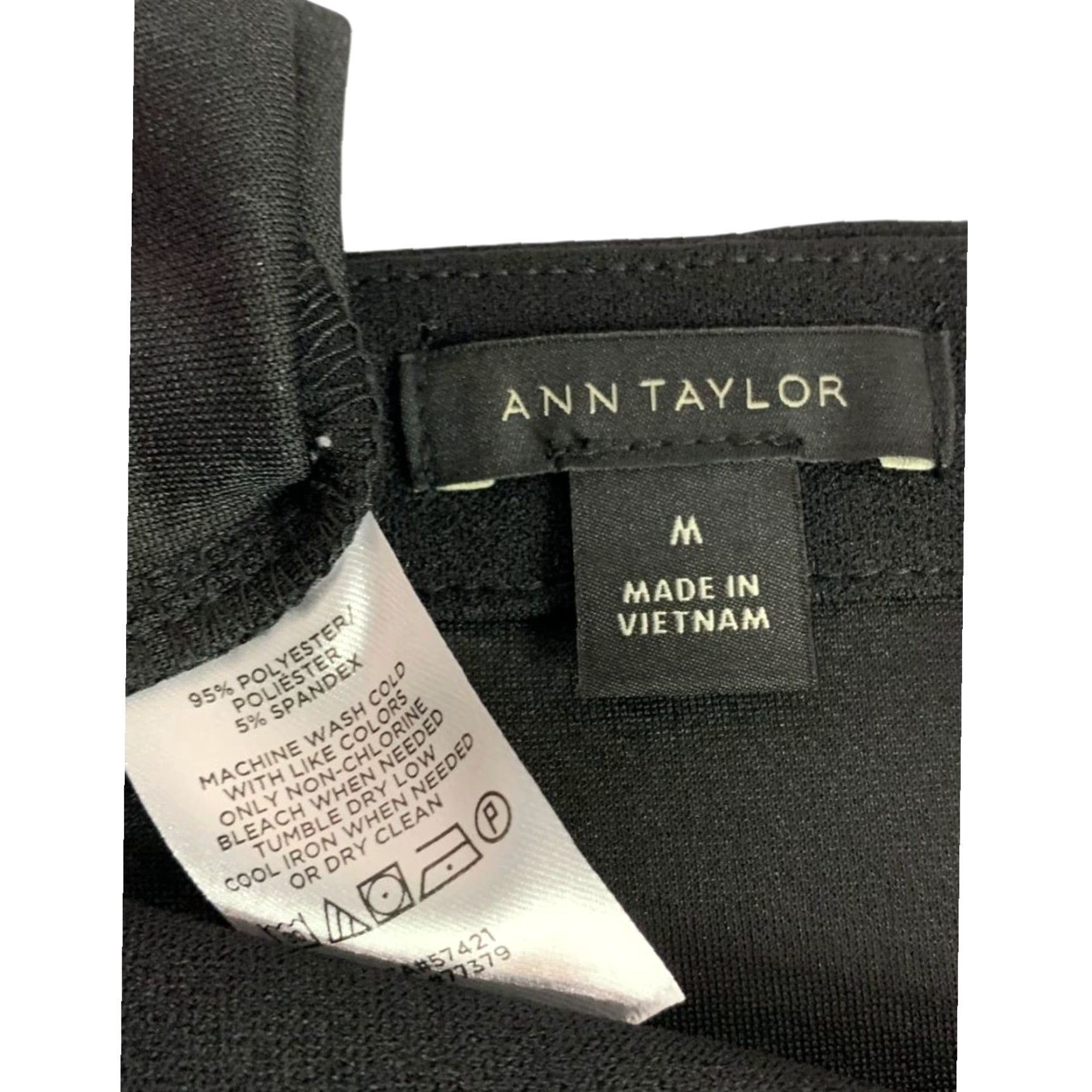 Ann Taylor Ann Taylor Womens Medium Pullover Black Shirt Button Embellished Short Sleeve Size M / US 6-8 / IT 42-44 - 8 Thumbnail