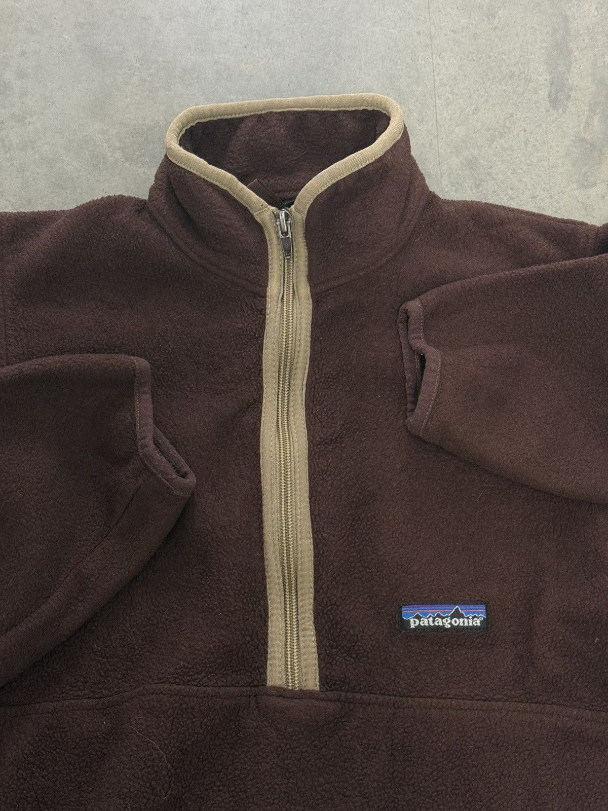 Patagonia Vintage Patagonia Synchila Quarter Zip Dark Burgundy USA 90s Size US XS / EU 42 / 0 - 4 Thumbnail