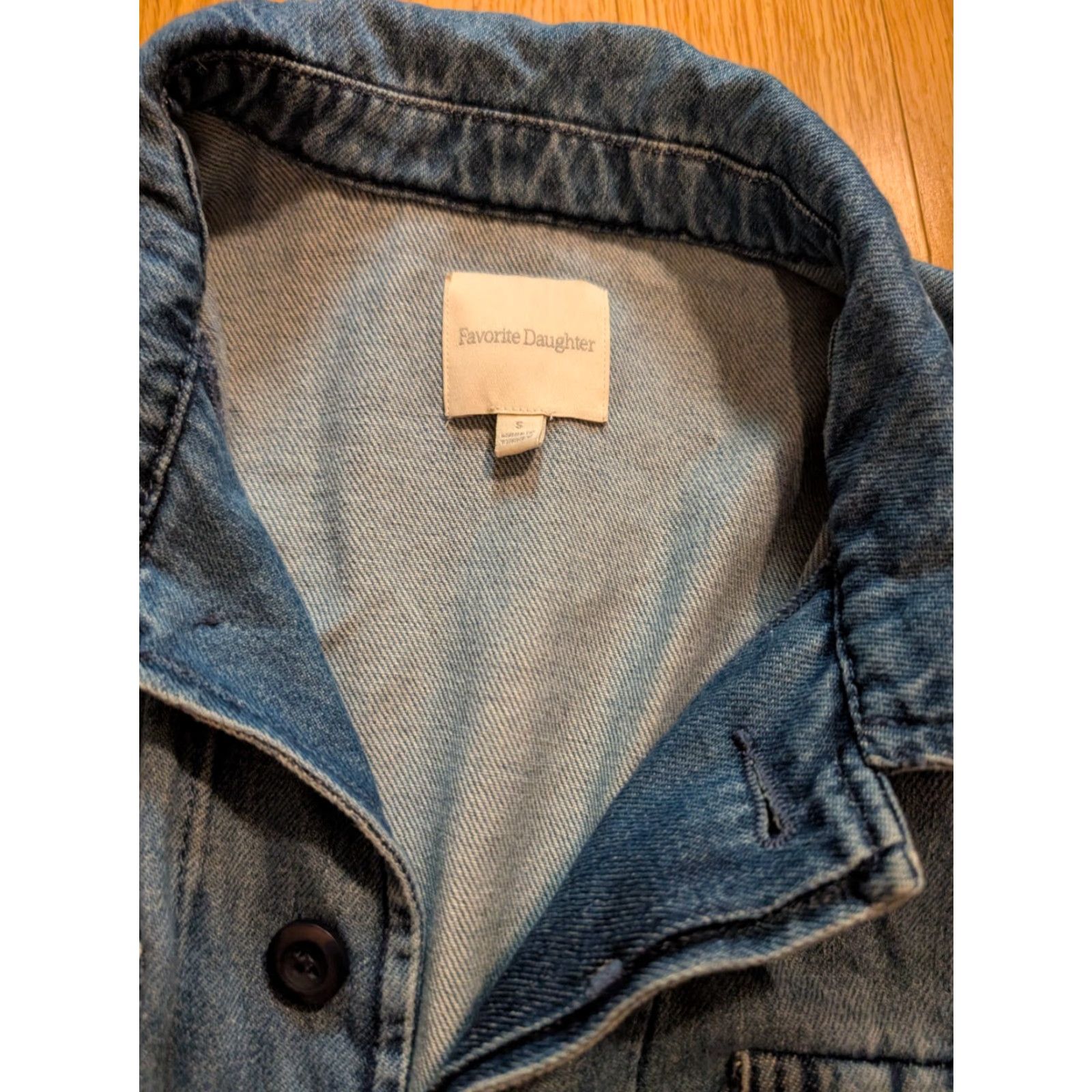 Vintage Favorite Daughter Carly Cargo Jacket Women Small S Cotton Blue Denim Jean Jacket Y2K Style Regular Fit Size S / US 4 / IT 40 - 7 Thumbnail