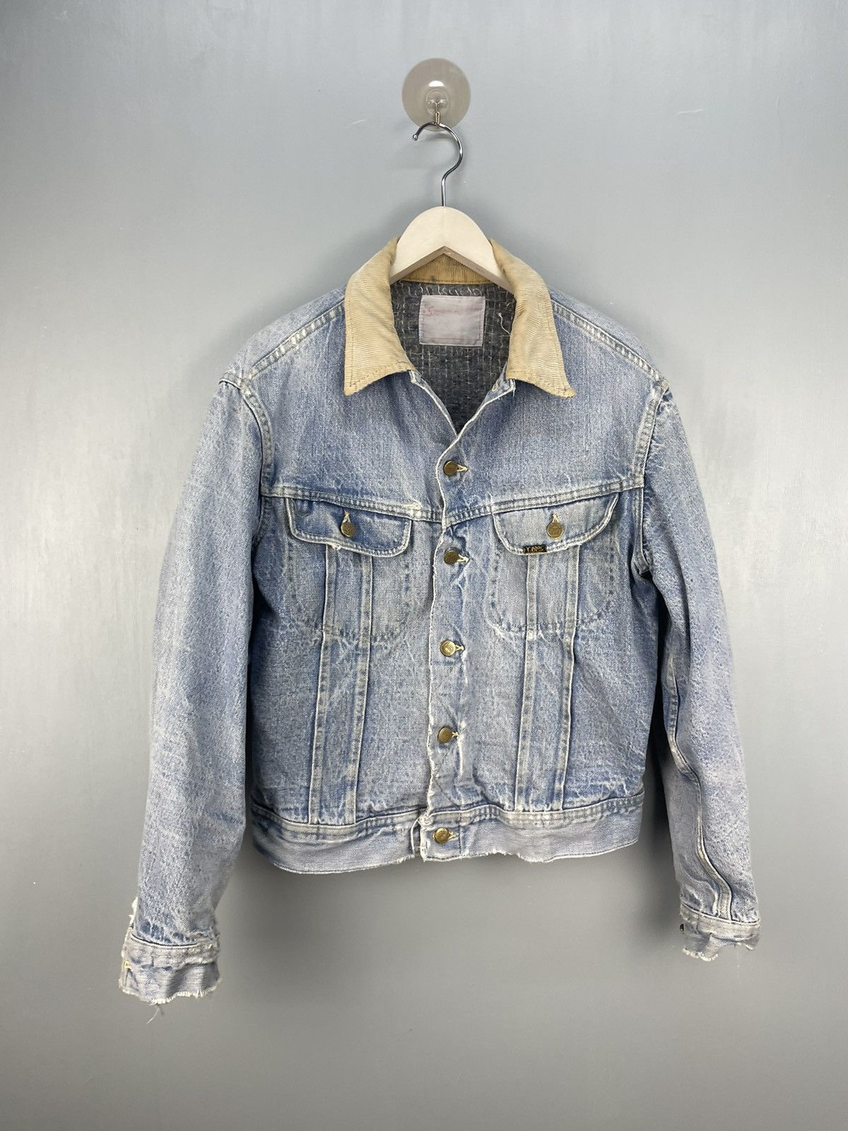 image of Lee Storm Rider Denim Tracker Jacket in Blue, Men's (Size Large)