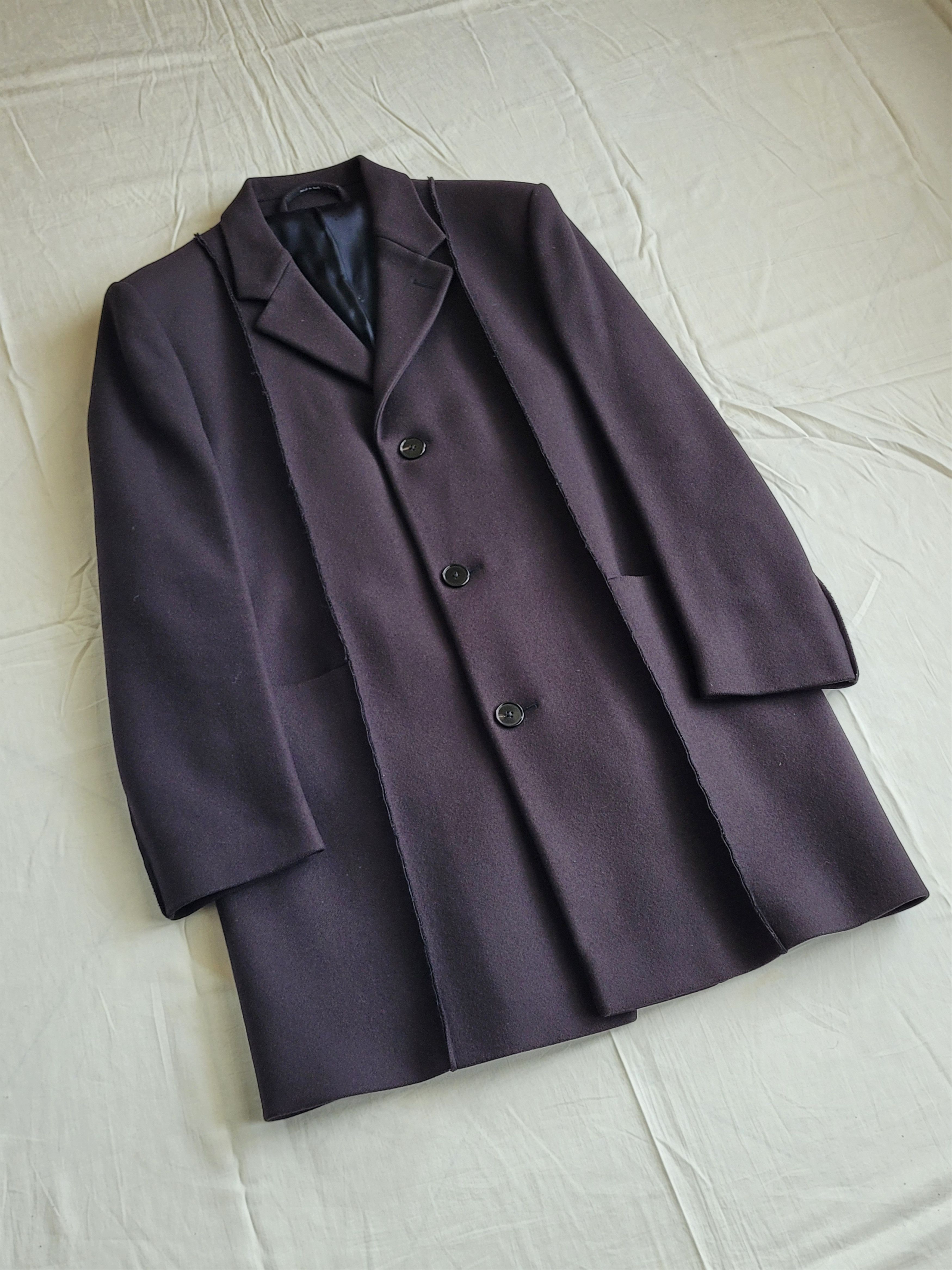 Maison Margiela Maison Margiela inside-out raw-details woolen coat Size US M / EU 48-50 / 2 - 1 Thumbnail