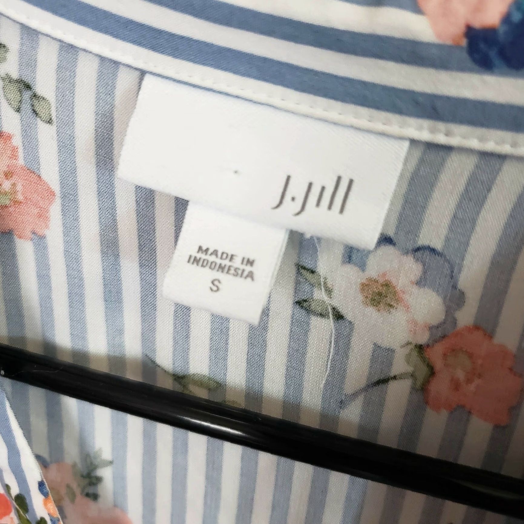 J. Jill J Jill Womens Button-Up Shirt Small Pink Floral Long Sleeve Rayon Vintage No Size S / US 4 / IT 40 - 5 Thumbnail