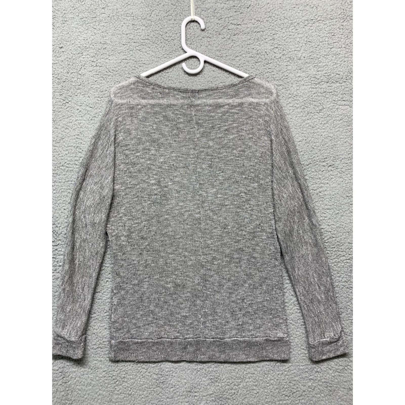 Vintage Charlotte Russe Pullover Top Women's Sz L Heather Gray White Crocheted Skull USA Pullover Knit Batwing Sleeve Casual Basic Womens Size L / US 10 / IT 46 - 5 Thumbnail