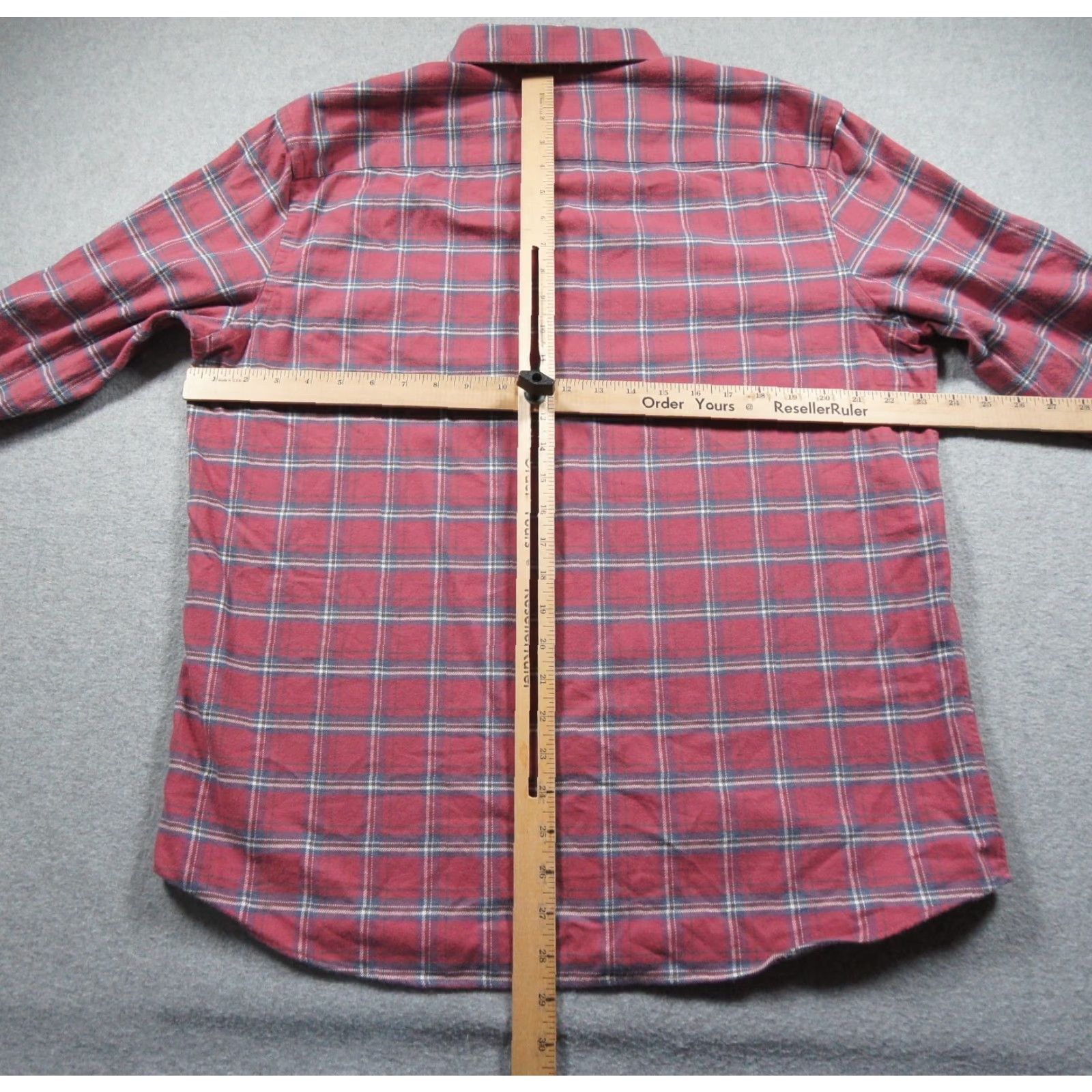 UNTUCKit UNTUCKit Shirt Mens XL Red Button-Down Flannel Slim Fit Barnwood Long Sleeve Shirt Size US XL / EU 56 / 4 - 7 Thumbnail