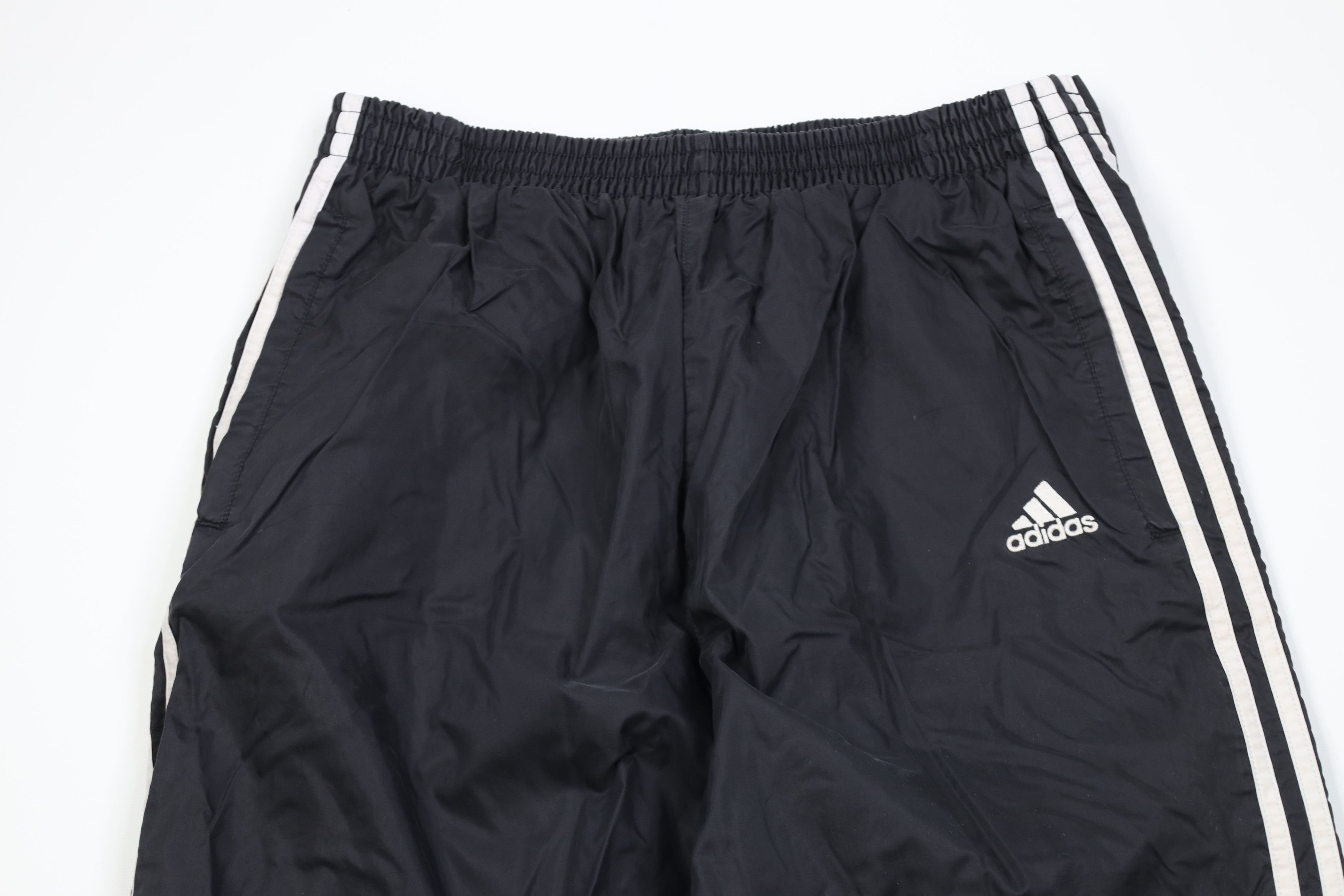 Adidas Vintage Y2K Adidas Lined Tearaway Windbreaker Pants Black Size US 36 / EU 52 - 2 Thumbnail