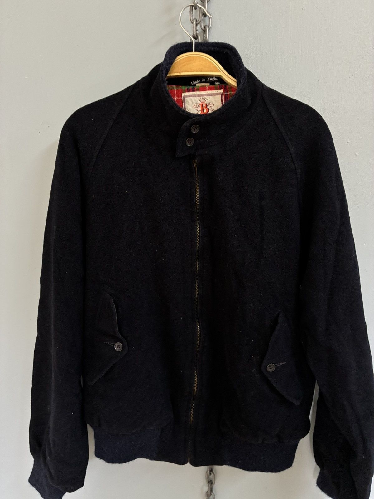 Baracuta Vintage 80s Baracuta Cashmere wool jacket Size US L / EU 52-54 / 3 - 3 Thumbnail