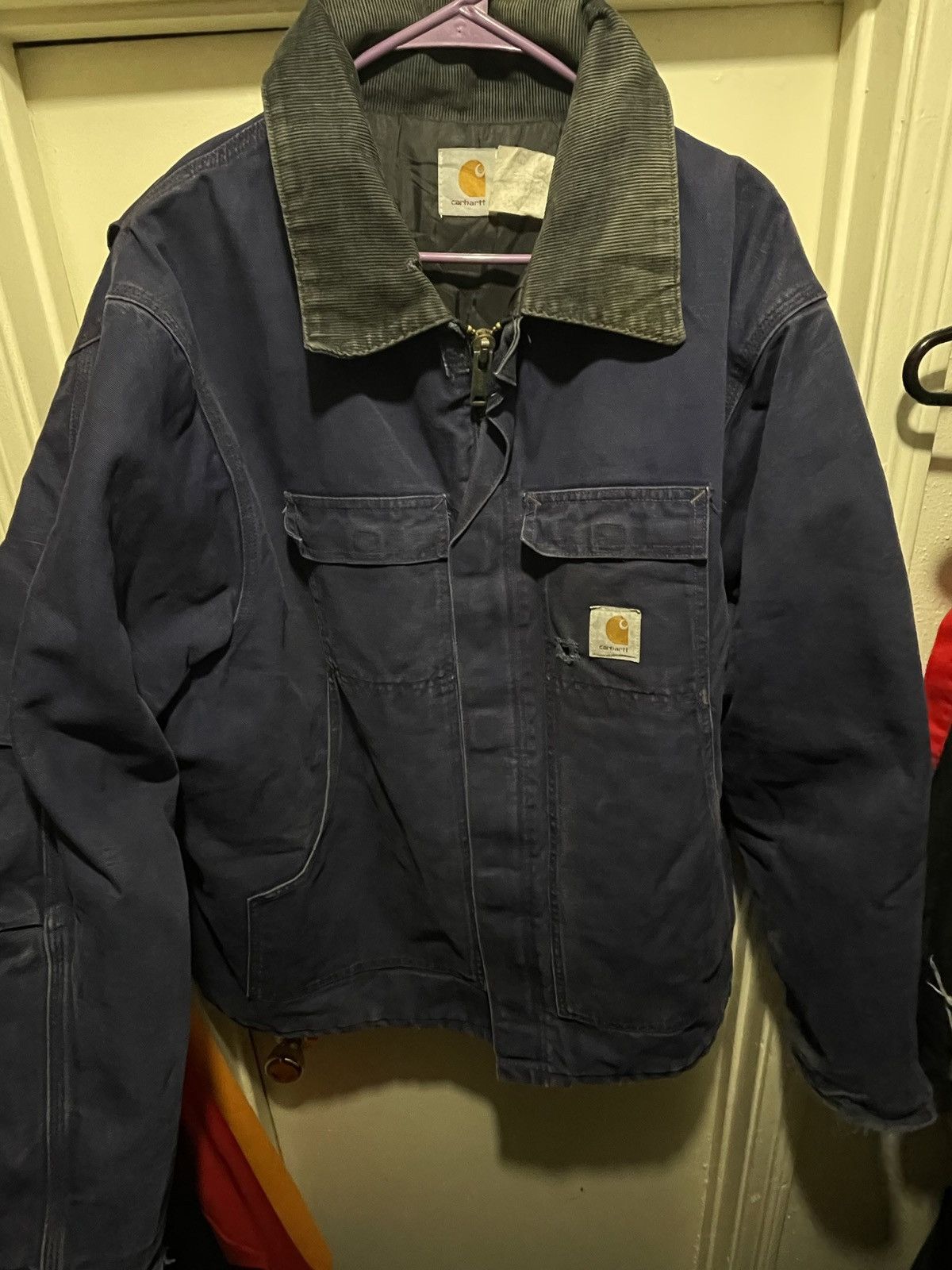 image of Carhartt Navy Work Jacket, Men's (Size 2XL)