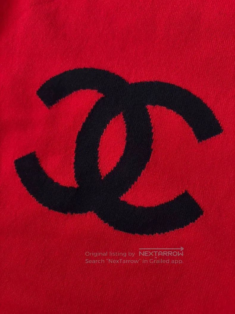 Chanel Chanel Red knitted sports style double c striped short sle Size XXS / US 00 / IT 34 - 4 Thumbnail