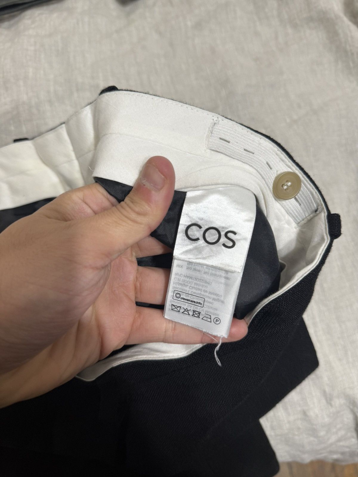 Cos COS Atelier Black Linen Trousers Size US 32 / EU 48 - 5 Thumbnail