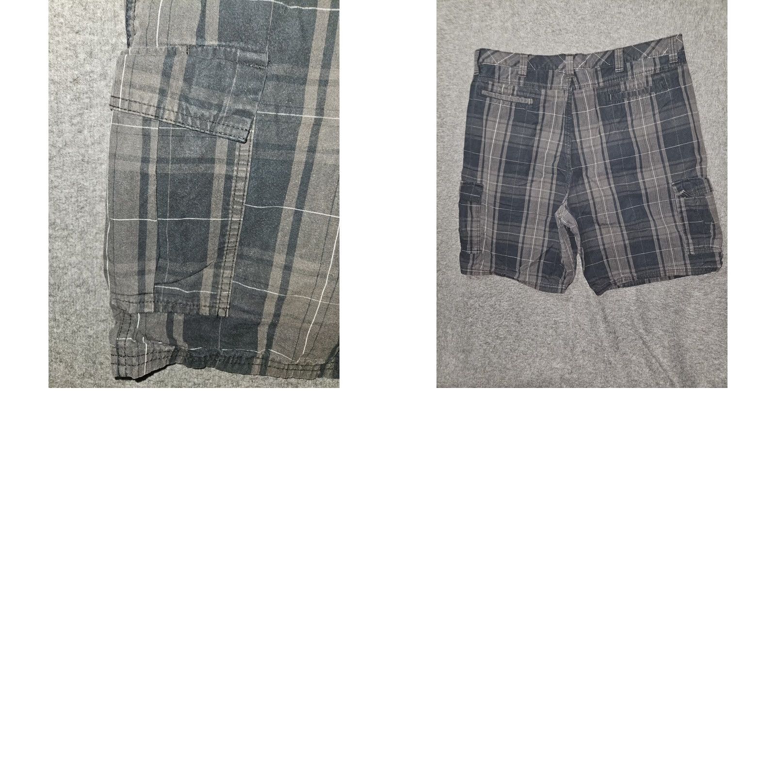 Wrangler Wrangler Cargo Shorts Mens 40 Gray Plaid 100% Cotton Utility Pockets Casual Size US 40 / EU 56 - 8 Thumbnail
