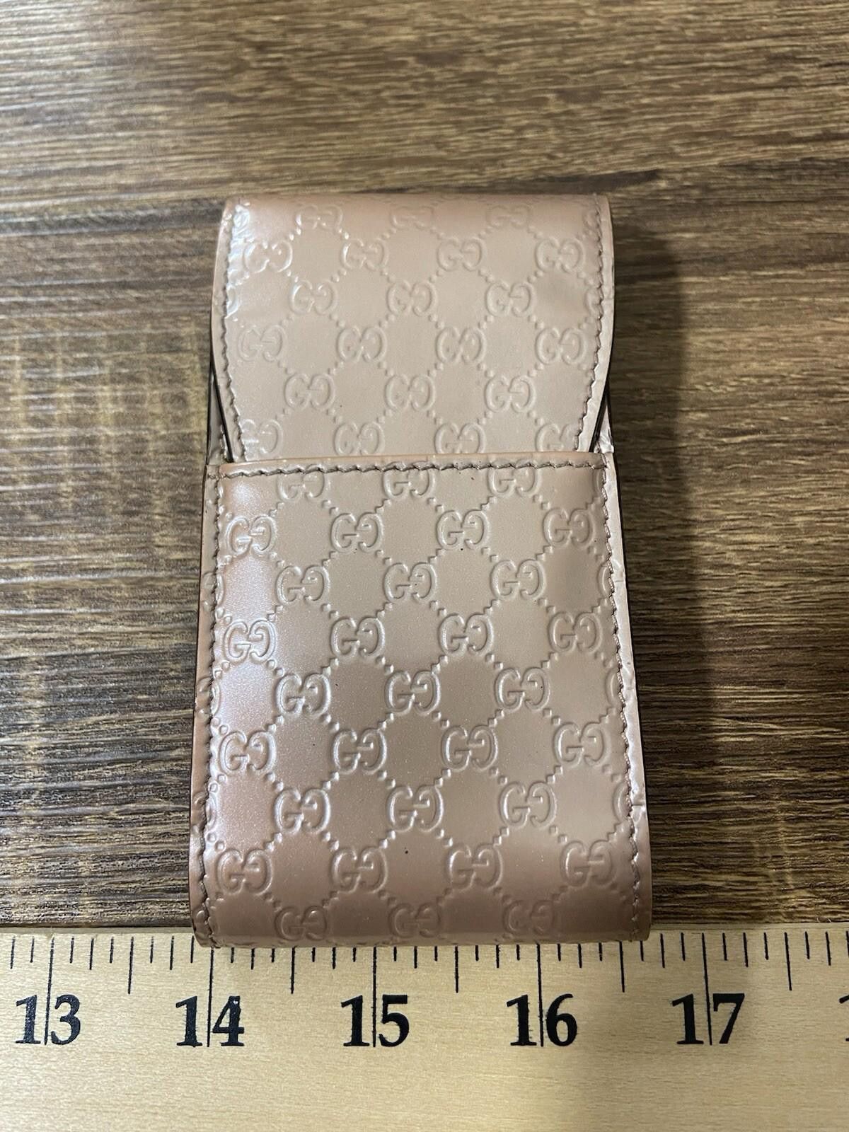 Gucci Gucci Guccissima rose gold pink leather cigarette case pouch Size ONE SIZE - 1 Thumbnail