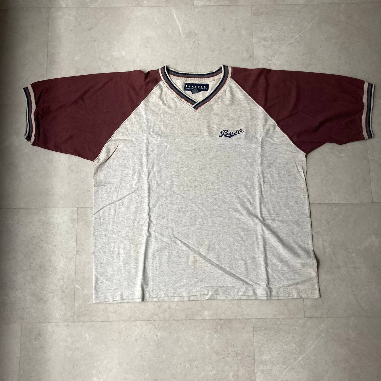 B.U.M Equipment Vintage BUM Equipment Streetwear V Neck Tee Size US XL / EU 56 / 4 - 1 Thumbnail