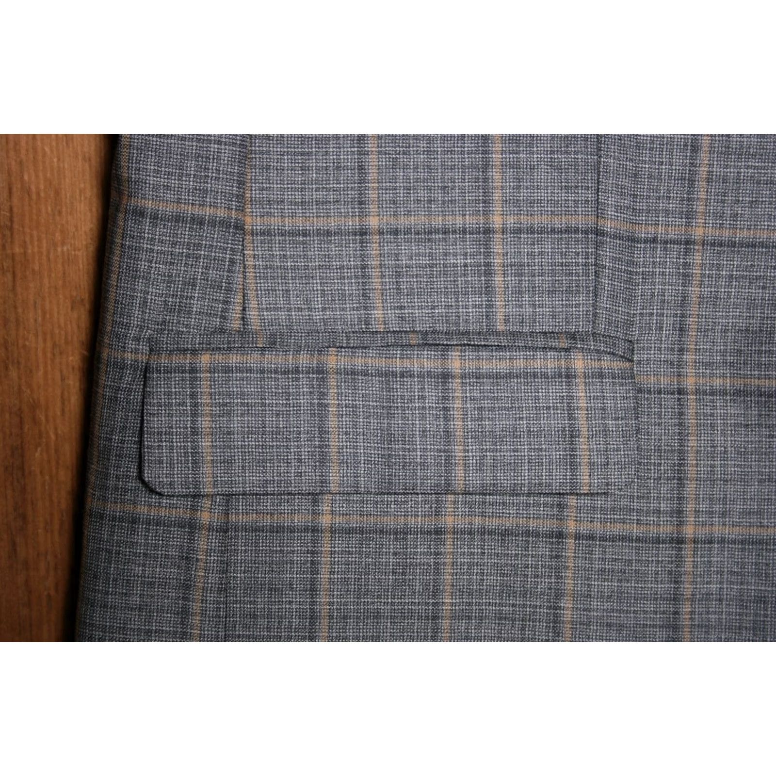Brooks Brothers BROOKS BROTHERS Reda 1865 Regent Fit Gray Wool Check Sport Coat Sz 43L Mens Jacket Coat Long Wool Check Brookes Brothers Size US XS / EU 42 / 0 - 6 Thumbnail