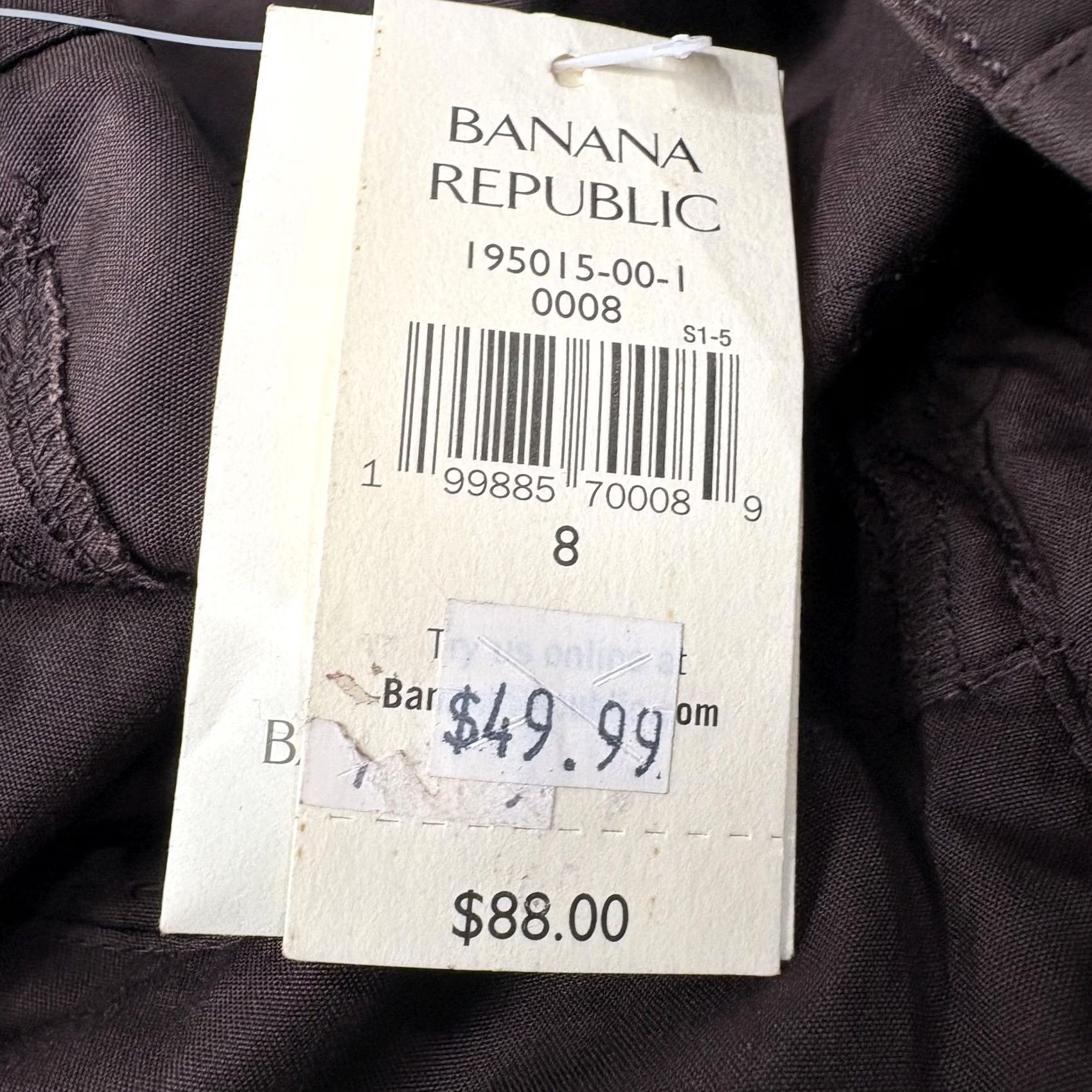 Banana Republic Banana Republic Silk Cropped Pants Womens 8 Brown Twill Wide Leg Casual Career Silk Pants Women 8 Brown Cropped Pockets Zip Flat Front Size 30" / US 8 / IT 44 - 4 Thumbnail