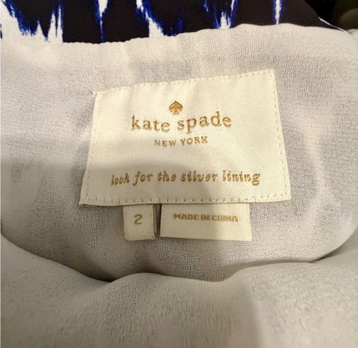 Kate Spade Kate Spade New York Navy White Animal Print Shift Dress Size XS / US 0-2 / IT 36-38 - 3 Thumbnail