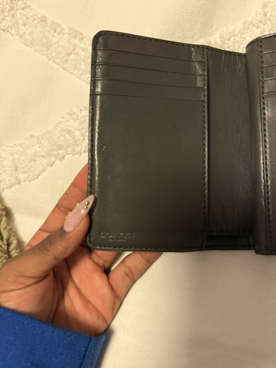 Coach COACH beige brown and cold wallet cardholder Size ONE SIZE - 3 Thumbnail
