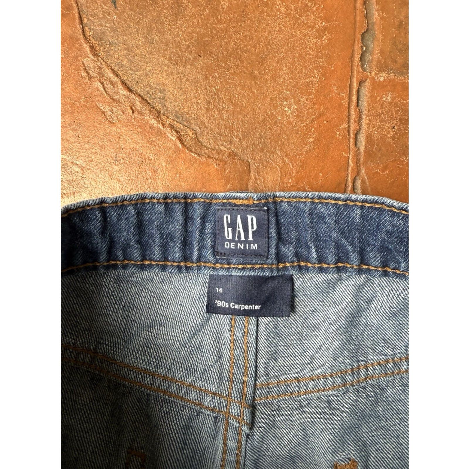 Gap VINTAGE Gap 90s Loose Carpenter Double Knee Jeans Women’s 14 Size 36" / US 14 / IT 50 - 2 Thumbnail
