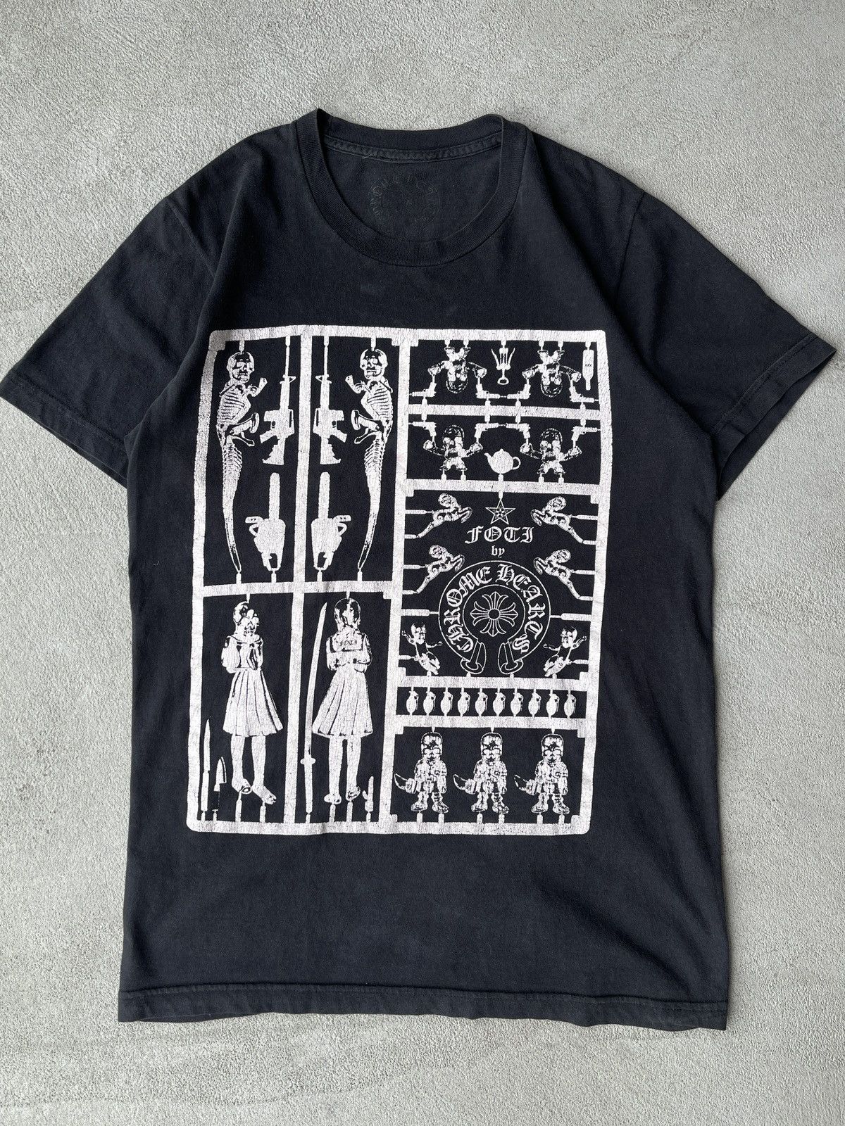 image of Steal! 2000S Chrome Hearts Foti Model Kit Parts Pocket Tee in Black, Men's (Size Small)