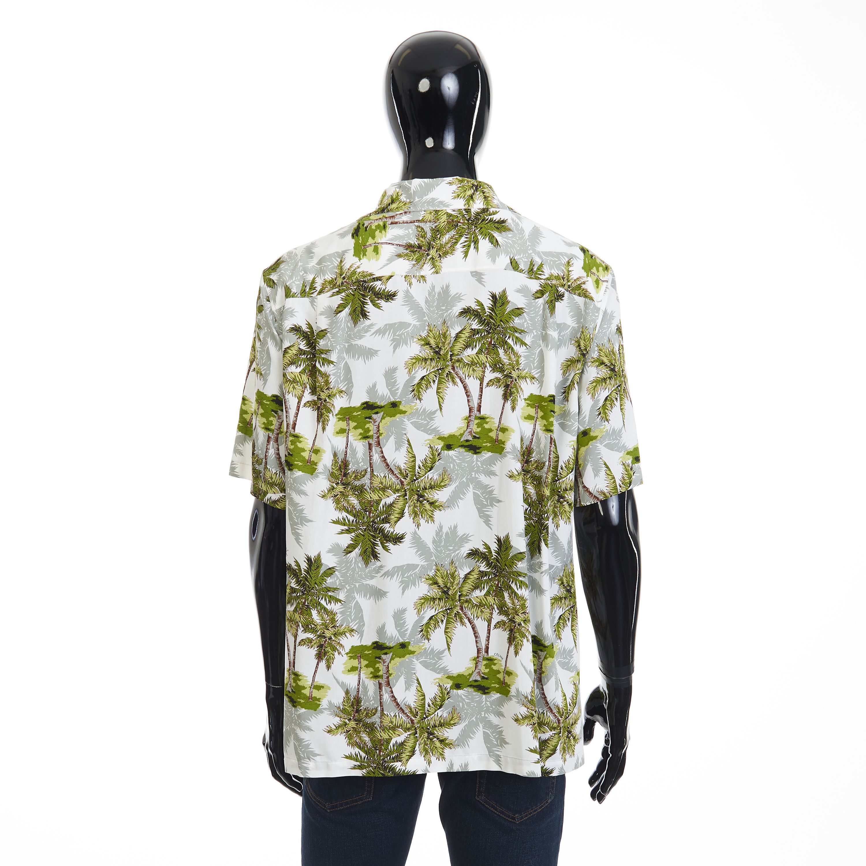 Celine Loose Hawaiian Shirt - Ombre Palm Tree Print Viscose Size US M / EU 48-50 / 2 - 5 Thumbnail
