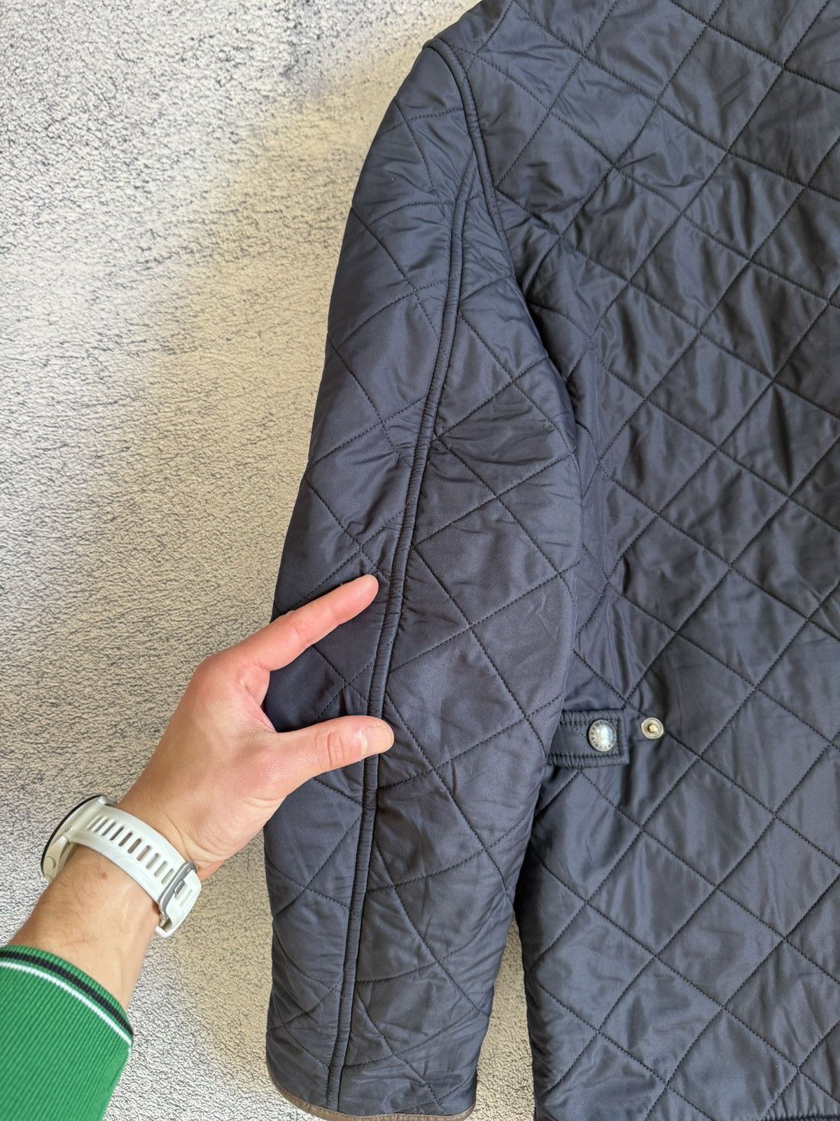 Barbour Barbour Powell Quilted Jacket Men S Black Brown Trim Classic Size US S / EU 44-46 / 1 - 12 Thumbnail