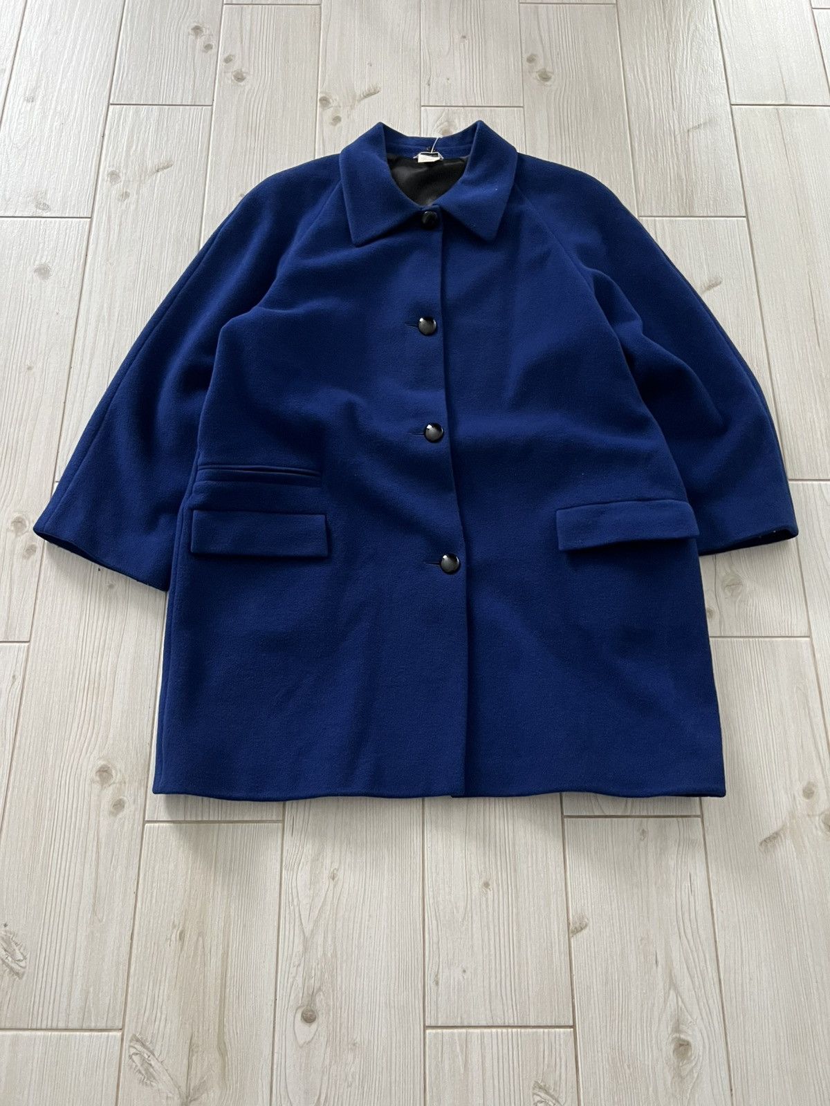 Versace Versace Coat Jacket Made in Italy Blue Wool 1990s Size US L / EU 52-54 / 3 - 5 Thumbnail