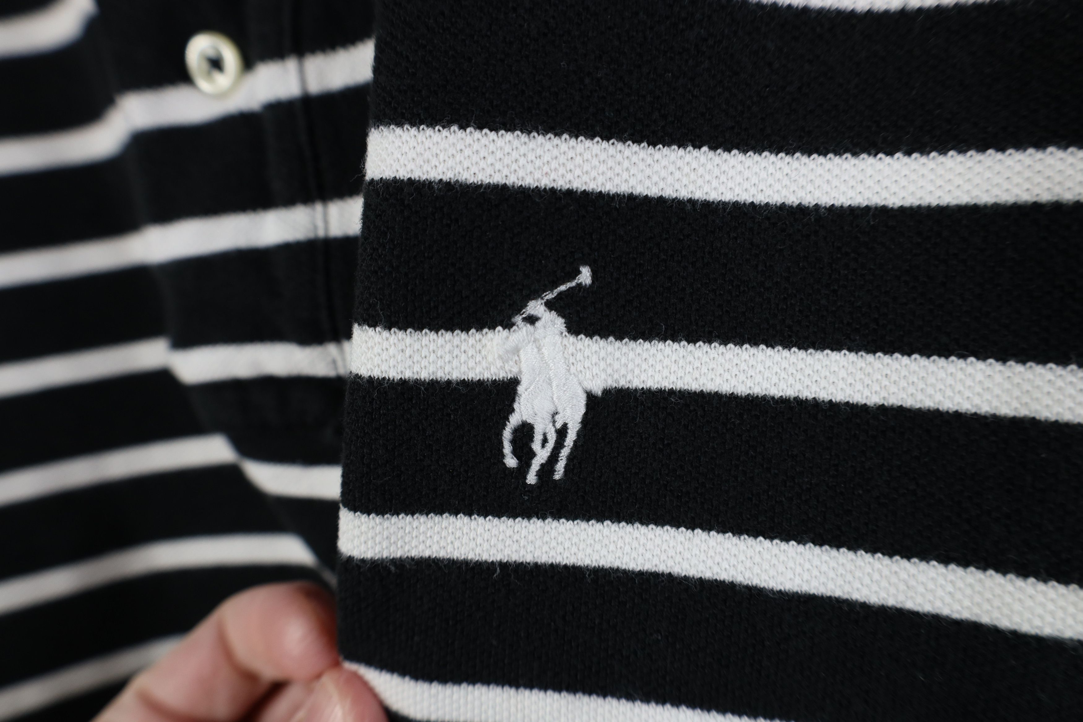 Polo Ralph Lauren Vintage 90s Ralph Lauren Pique Cotton Golf Polo Shirt Black Size US M / EU 48-50 / 2 - 4 Thumbnail