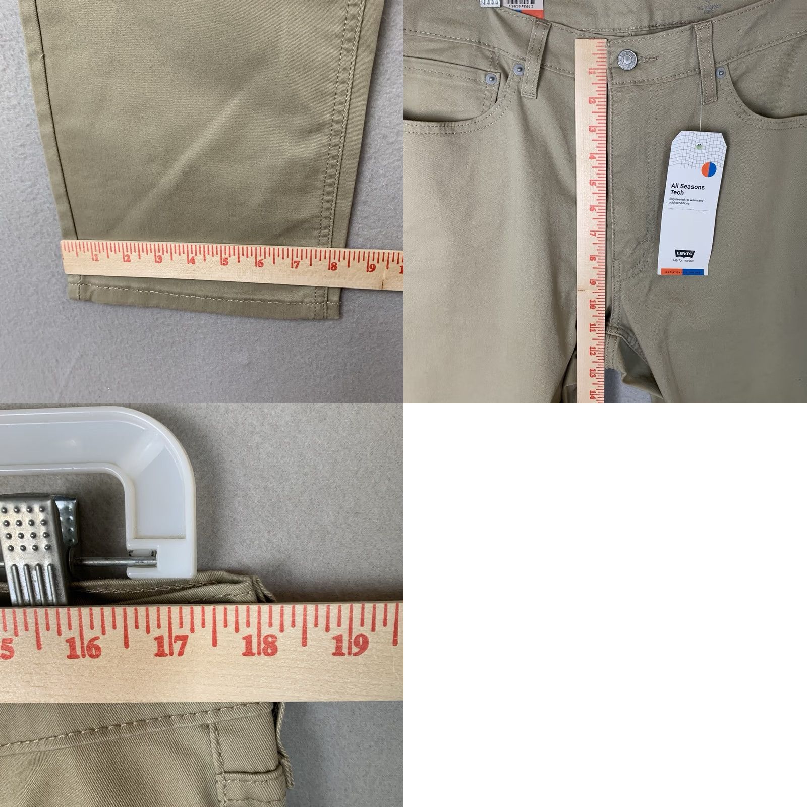 Levi's Levi's 541 Athletic Taper Pants Men 36x32 Beige Tech Golf Twill Preppy Office NWT Size US 36 / EU 52 - 8 Thumbnail