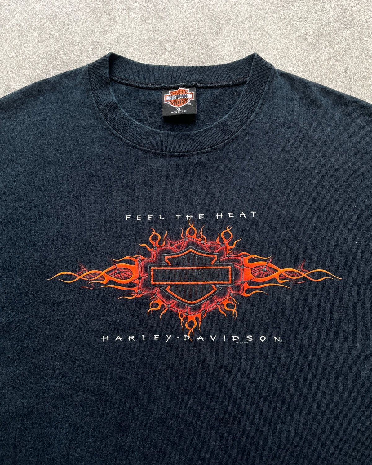 Harley Davidson × Vintage 1990’s Vintage Harley Davidson “Feel The Heat” Longsleeve Size US XL / EU 56 / 4 - 2 Thumbnail