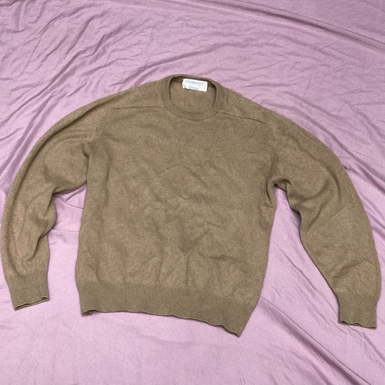 Handmade pure CAMEL HAIR made in SCOTLAND camel knitted jumper Size US M / EU 48-50 / 2 - 9 Thumbnail