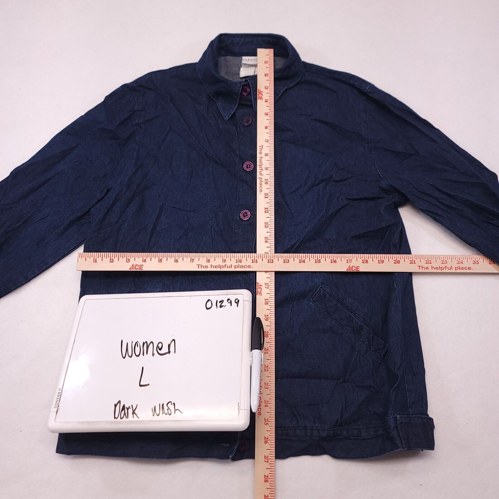 Jantzen Classics by Jantzen Button Up Jean Jacket Womens Size L Blue Size L / US 10 / IT 46 - 7 Thumbnail