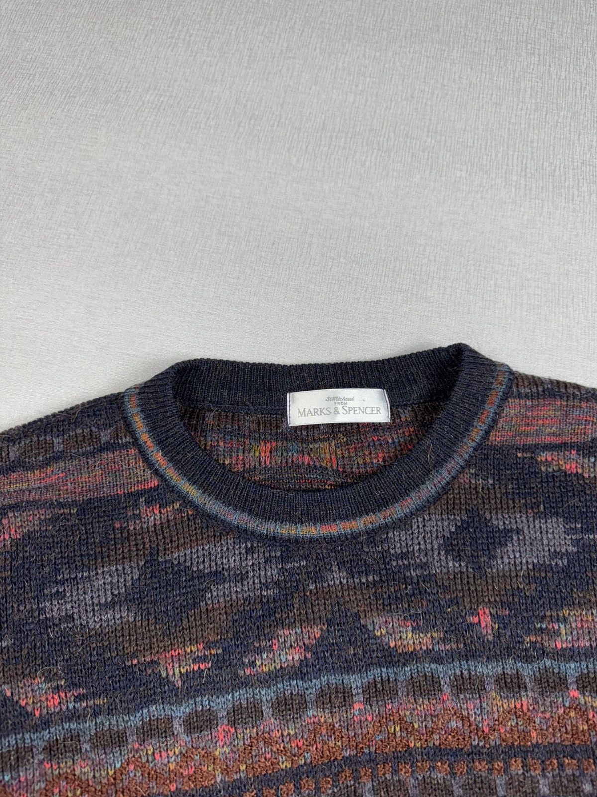 Marks & Spencer Vintage St. Michael Makes Spencer Patterns Acrylic Sweater Size US L / EU 52-54 / 3 - 2 Thumbnail