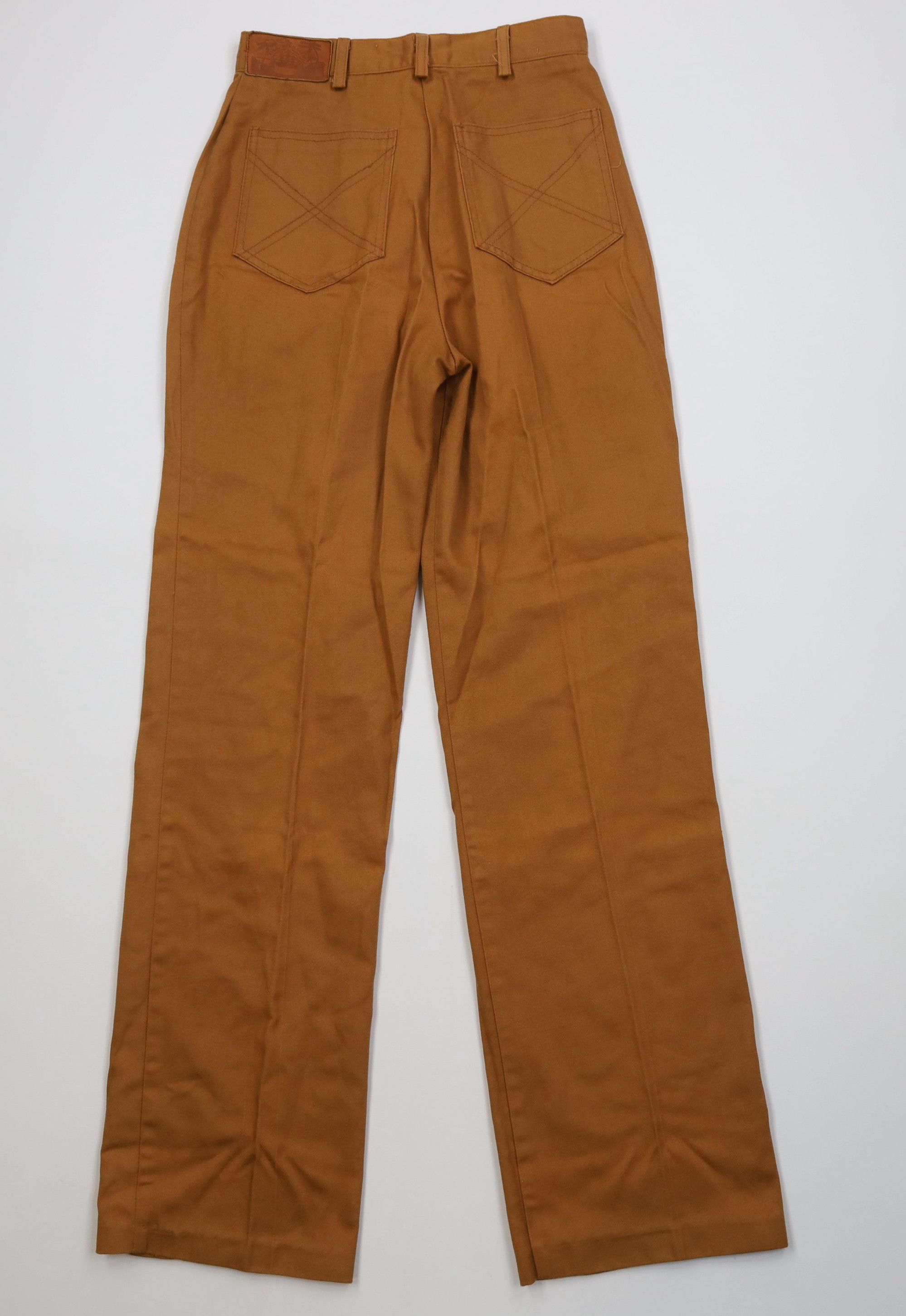 Vintage AS IS Vintage 70s Streetwear Wide Leg Chino Pants Brown USA Size 28" / US 6 / IT 42 - 9 Thumbnail