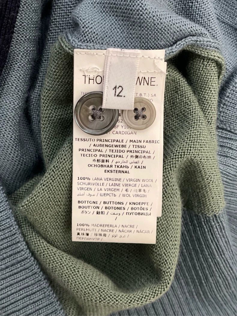Thom Browne Thom browne Size 12 Blue and green color block four-stripe Size M / US 6-8 / IT 42-44 - 6 Thumbnail