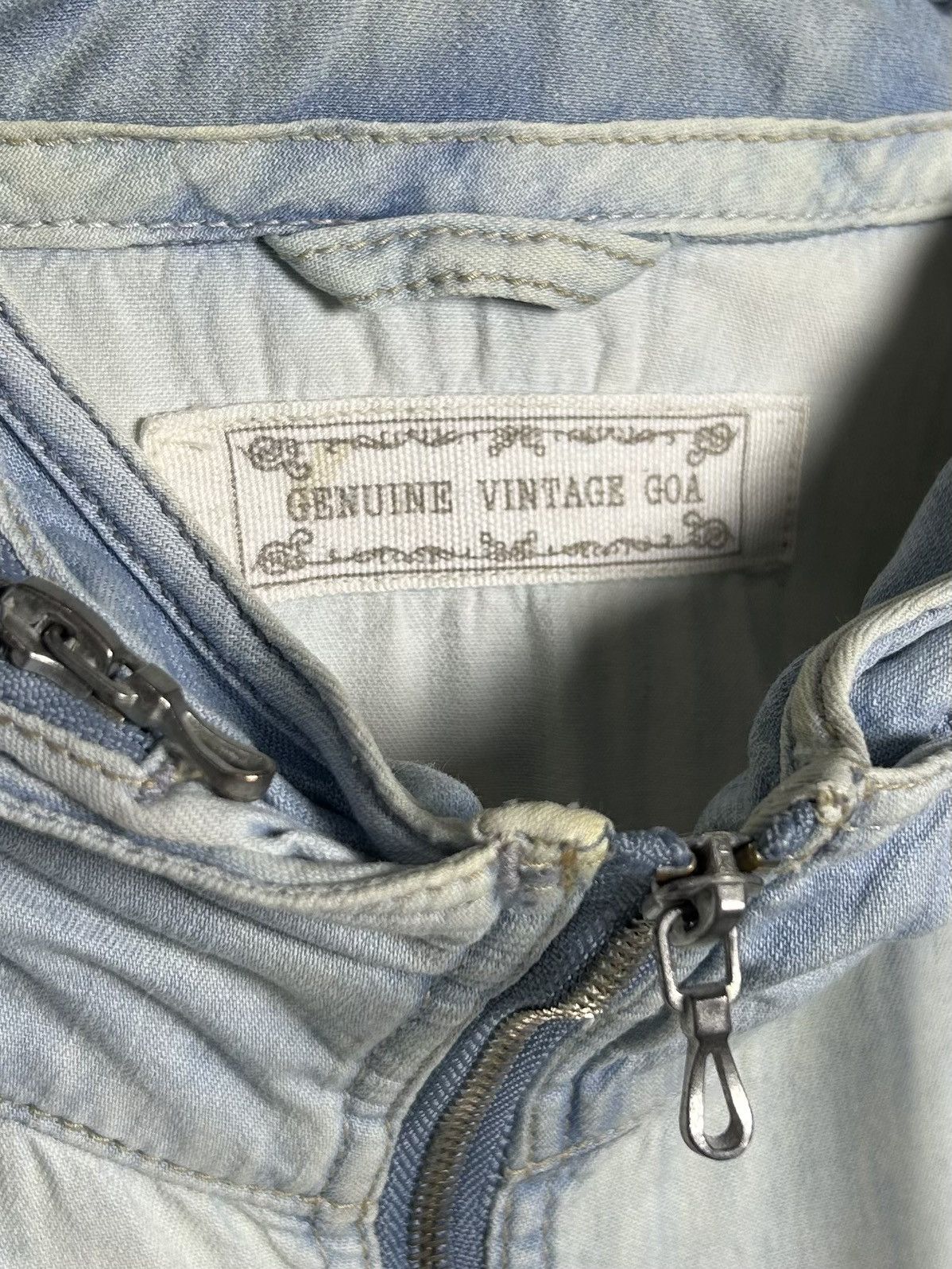 GOA Genuine Vintage Goa Distressed Denim-Style Hoodie Size US S / EU 44-46 / 1 - 9 Thumbnail
