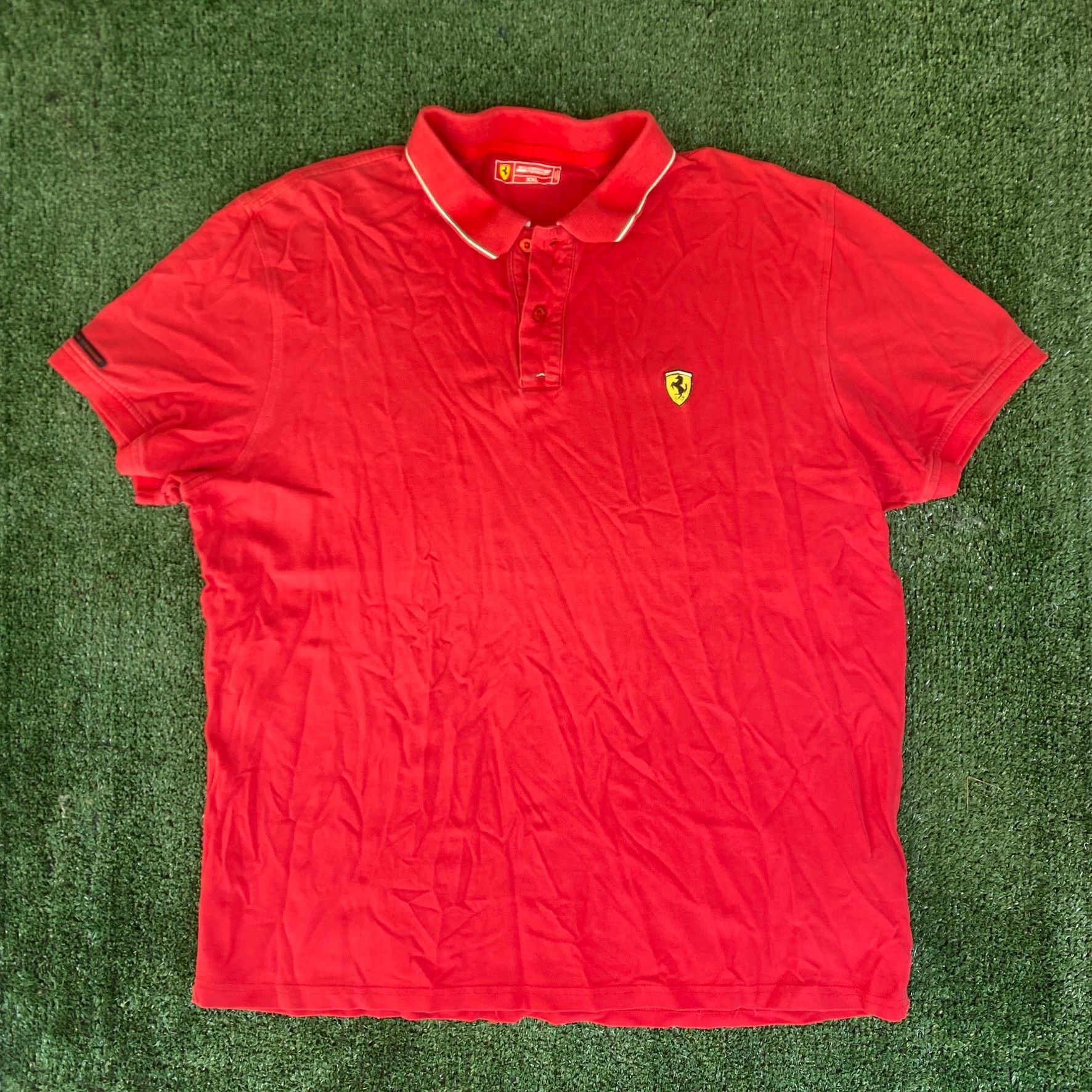 Ferrari Vintage Y2K Scuderia Ferrari Polo Shirt Formula 1 Uno Racing Size US L / EU 52-54 / 3 - 1 Thumbnail
