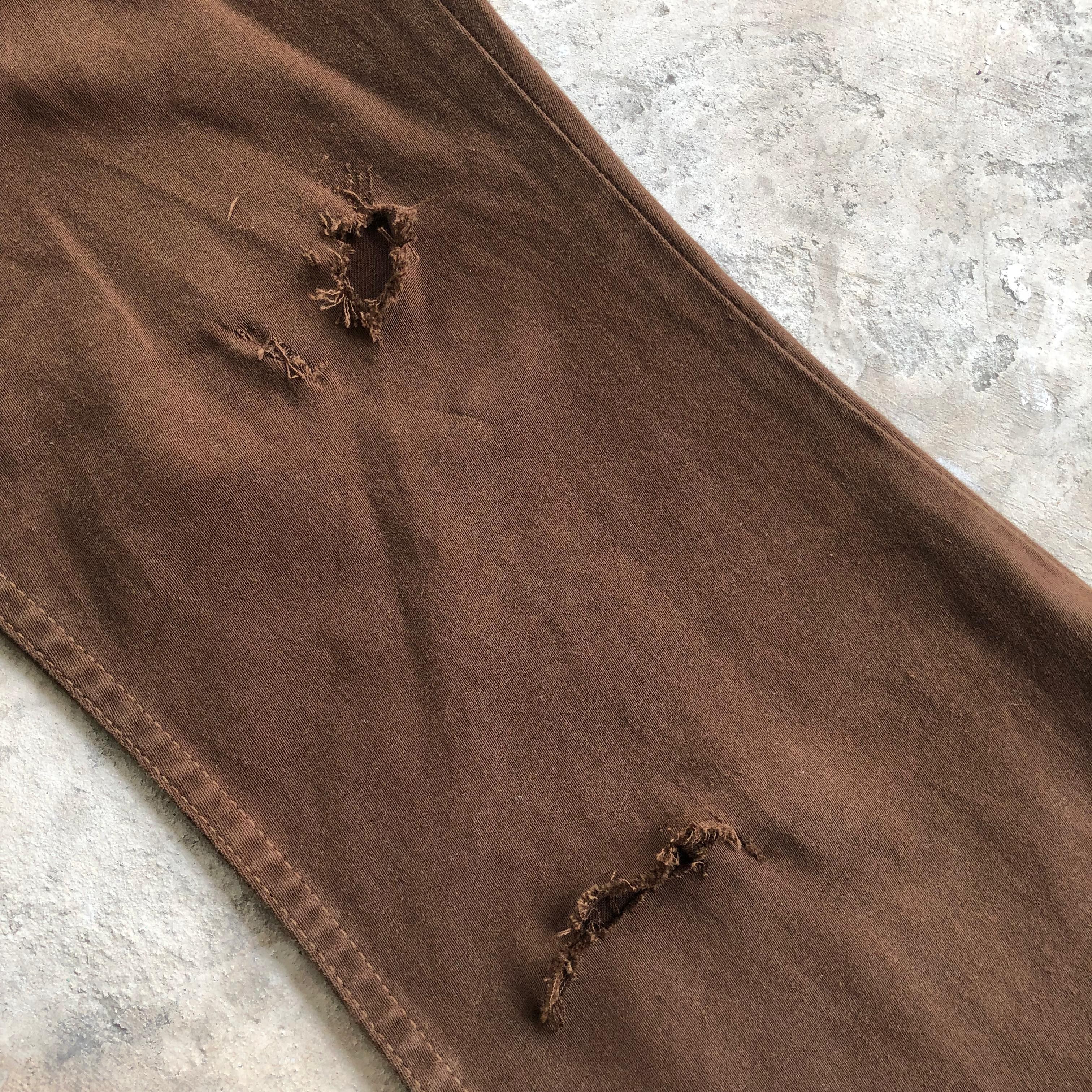 14th Addiction × If Six Was Nine × Le Grande Bleu (L.G.B.) Distressed Bell Bottom Pants Size US 28 / EU 44 - 2 Thumbnail