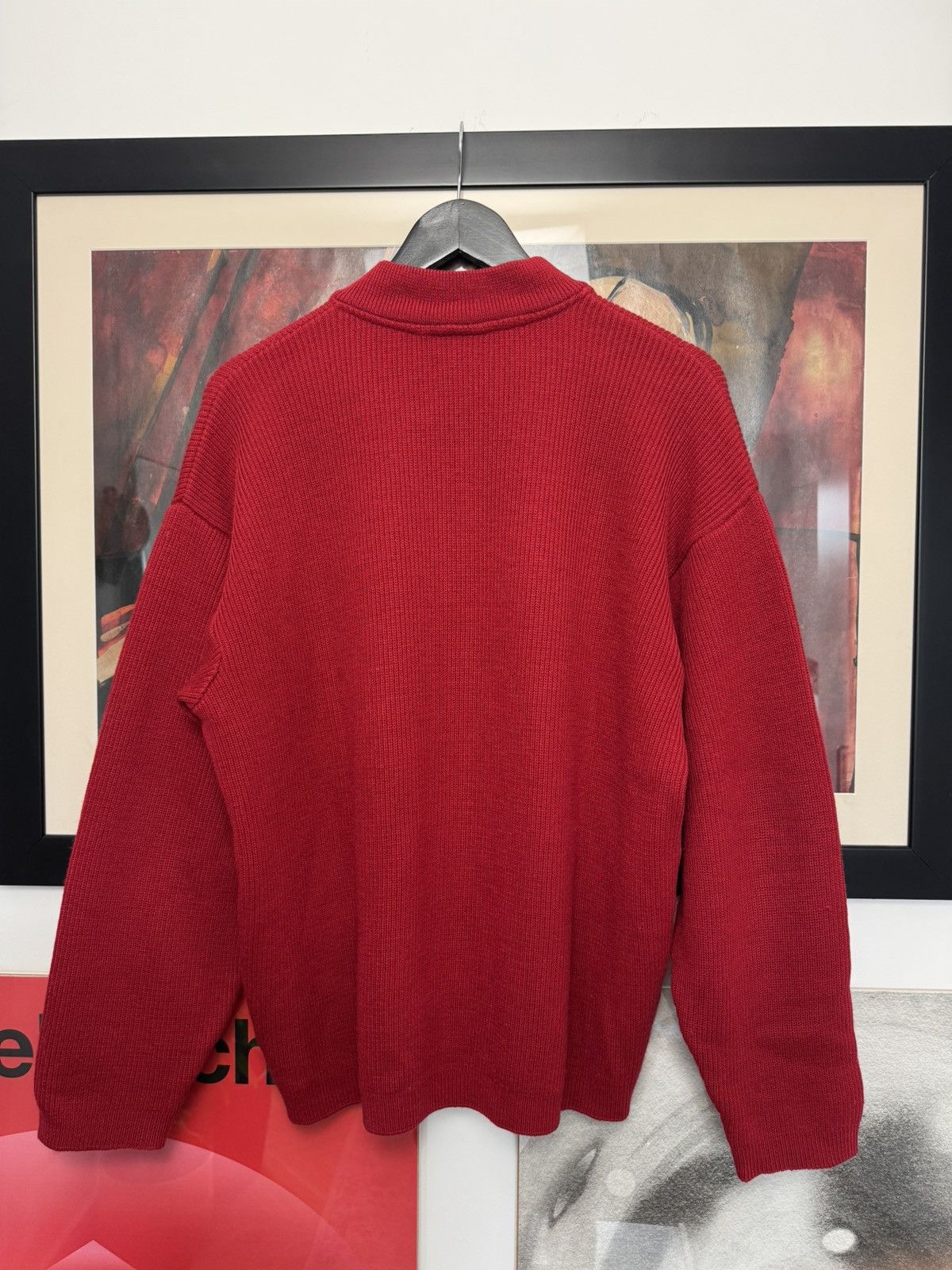 Lacoste Lacoste Vintage Sweater Red Zip Wool Casual Rare Old Money Size US L / EU 52-54 / 3 - 4 Thumbnail