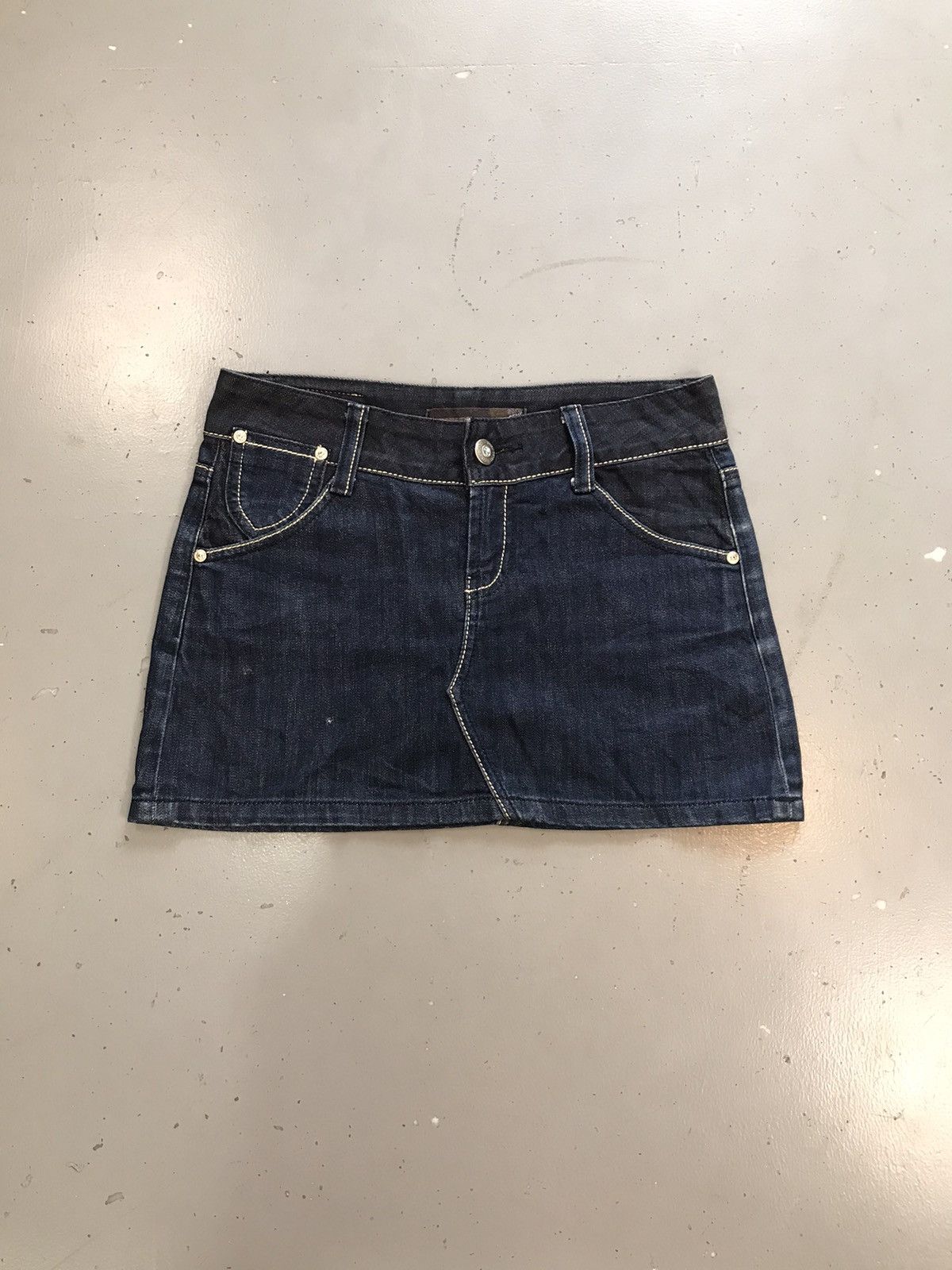 Japanese Brand × Vintage Vintage Evisu inspired seagull stone embroidered miniskirt Size 30" / US 8 / IT 44 - 2 Thumbnail