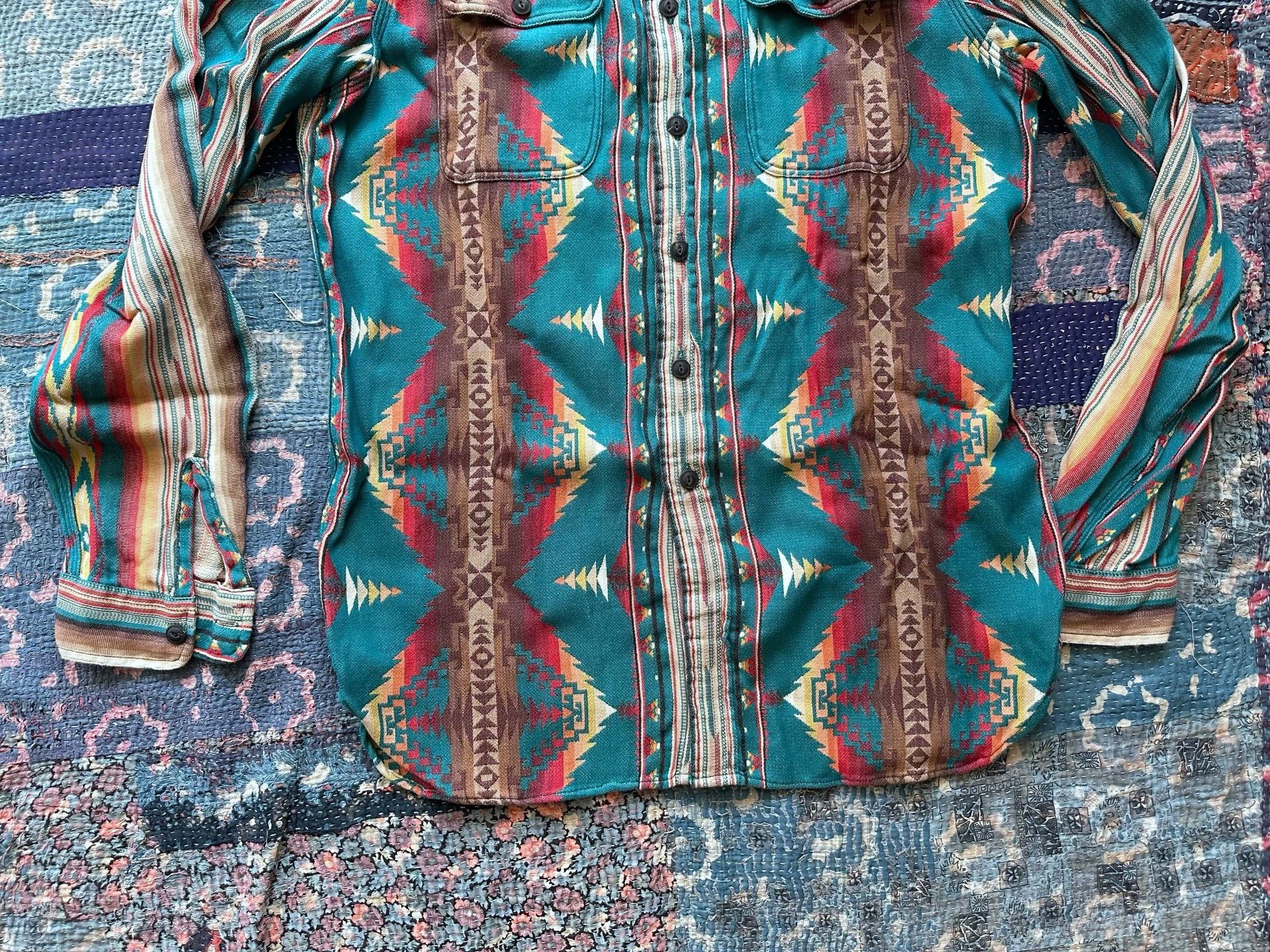 RRL Ralph Lauren RRL Southwest Print Shirt M Like New Size US M / EU 48-50 / 2 - 3 Thumbnail