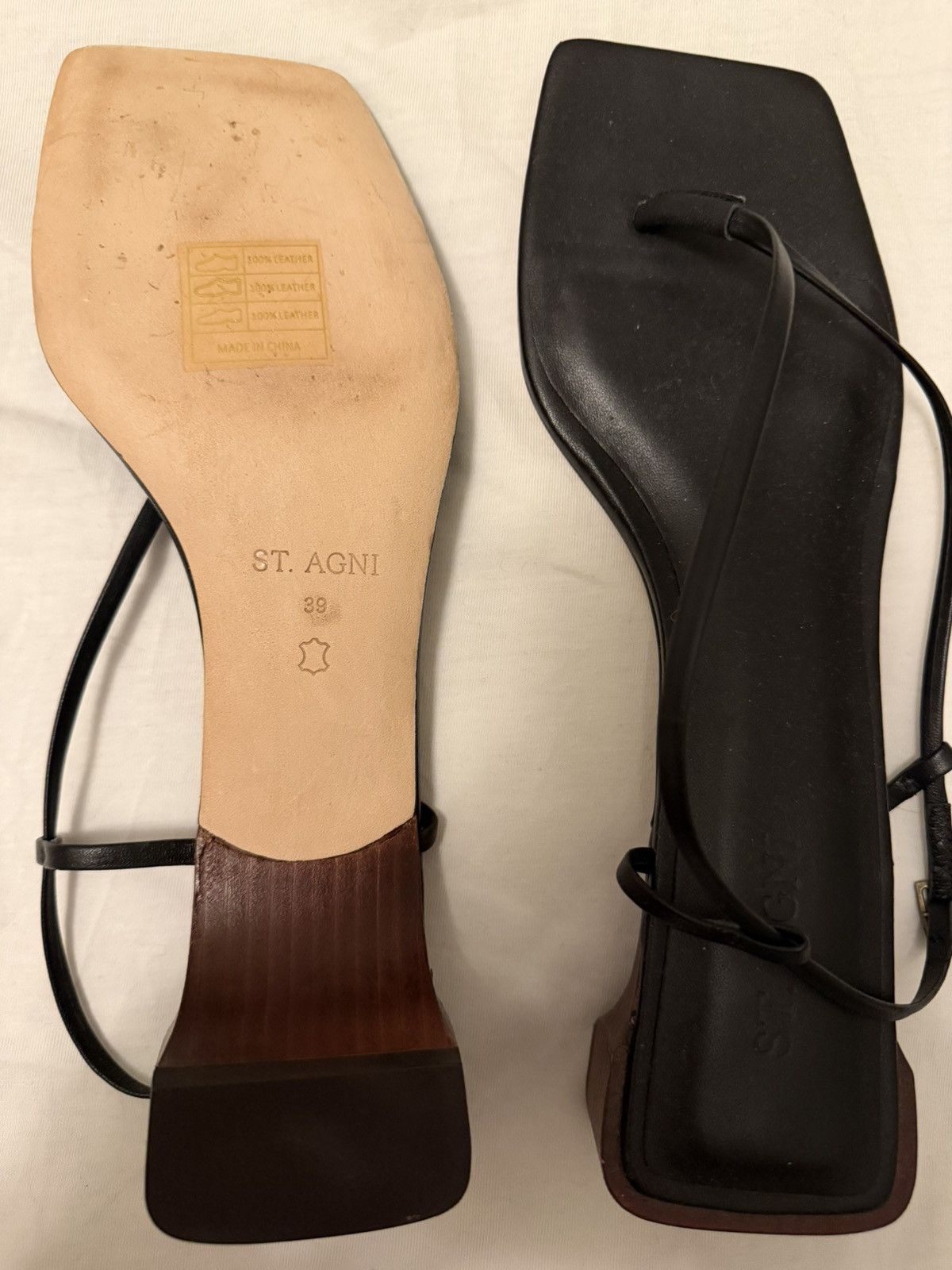 St. Agni St. Agni Leather Sandals Size US 9 / IT 39 - 5 Thumbnail