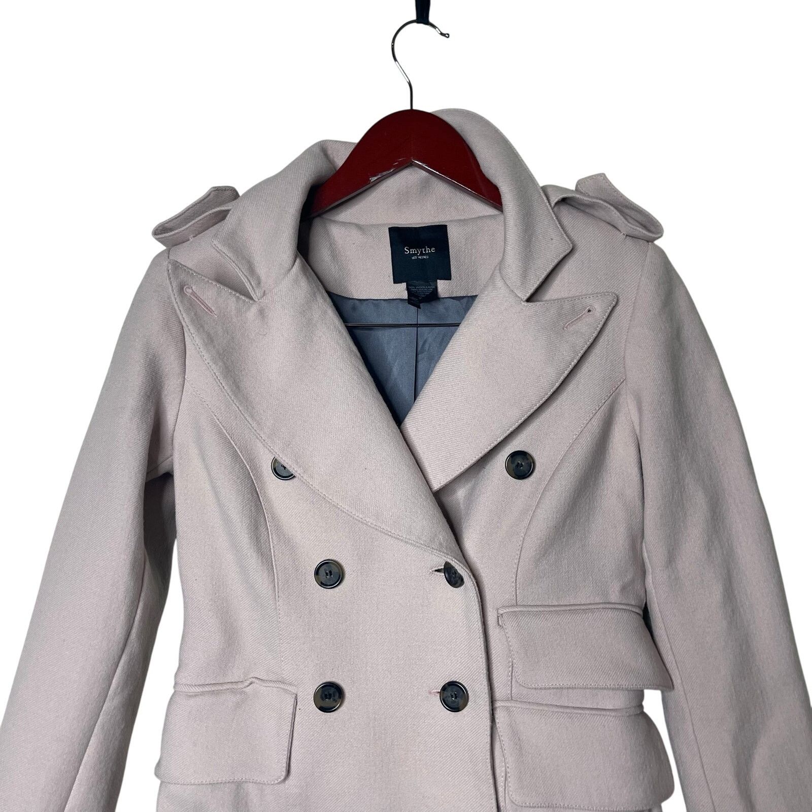 SMYTHE Smythe 'Les Vestes' Wool lilac Button Structured Coat US 6 Size M / US 6-8 / IT 42-44 - 8 Thumbnail