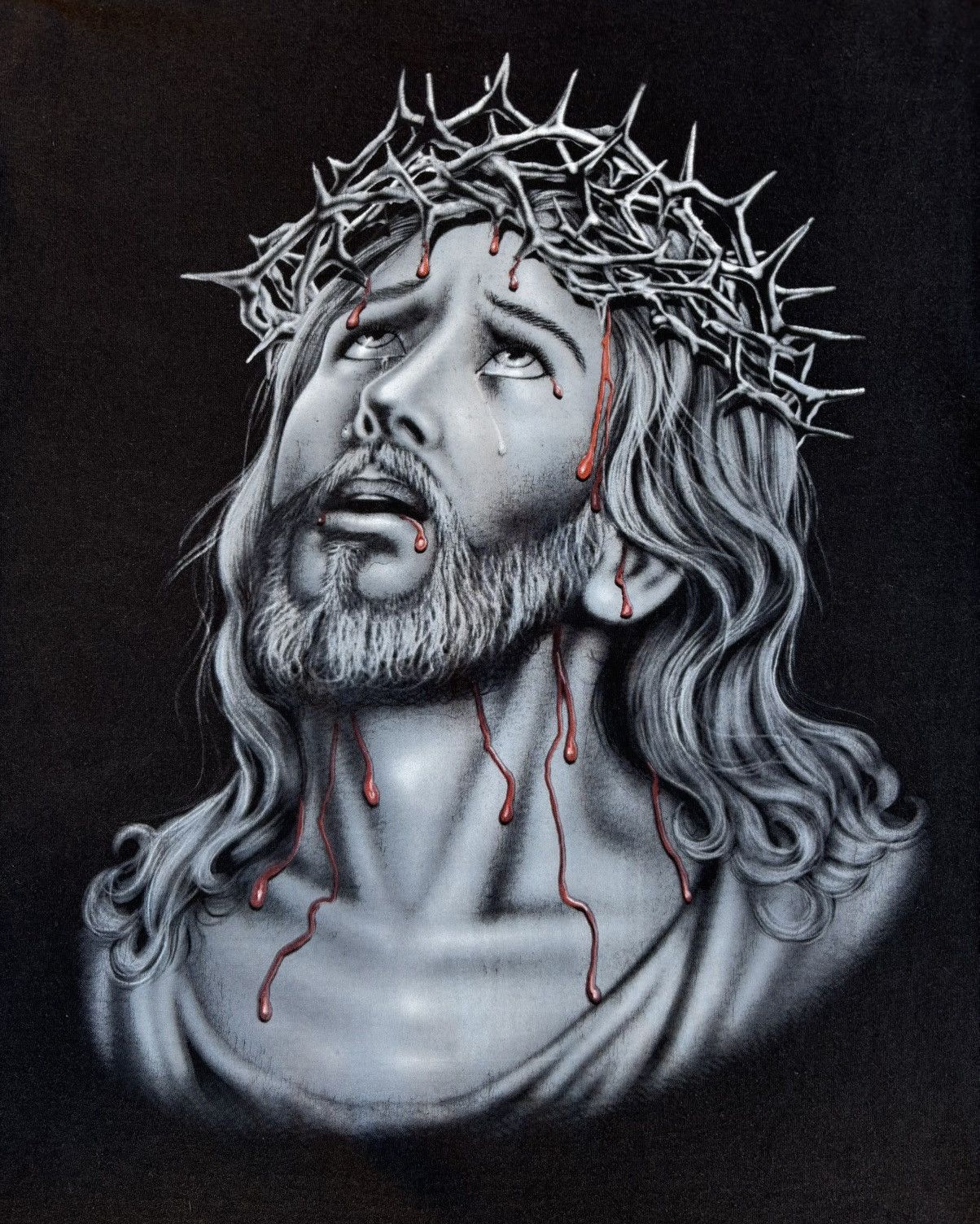 Vintage Jesus Crown of Thorns Y2K Size US L / EU 52-54 / 3 - 2 Thumbnail