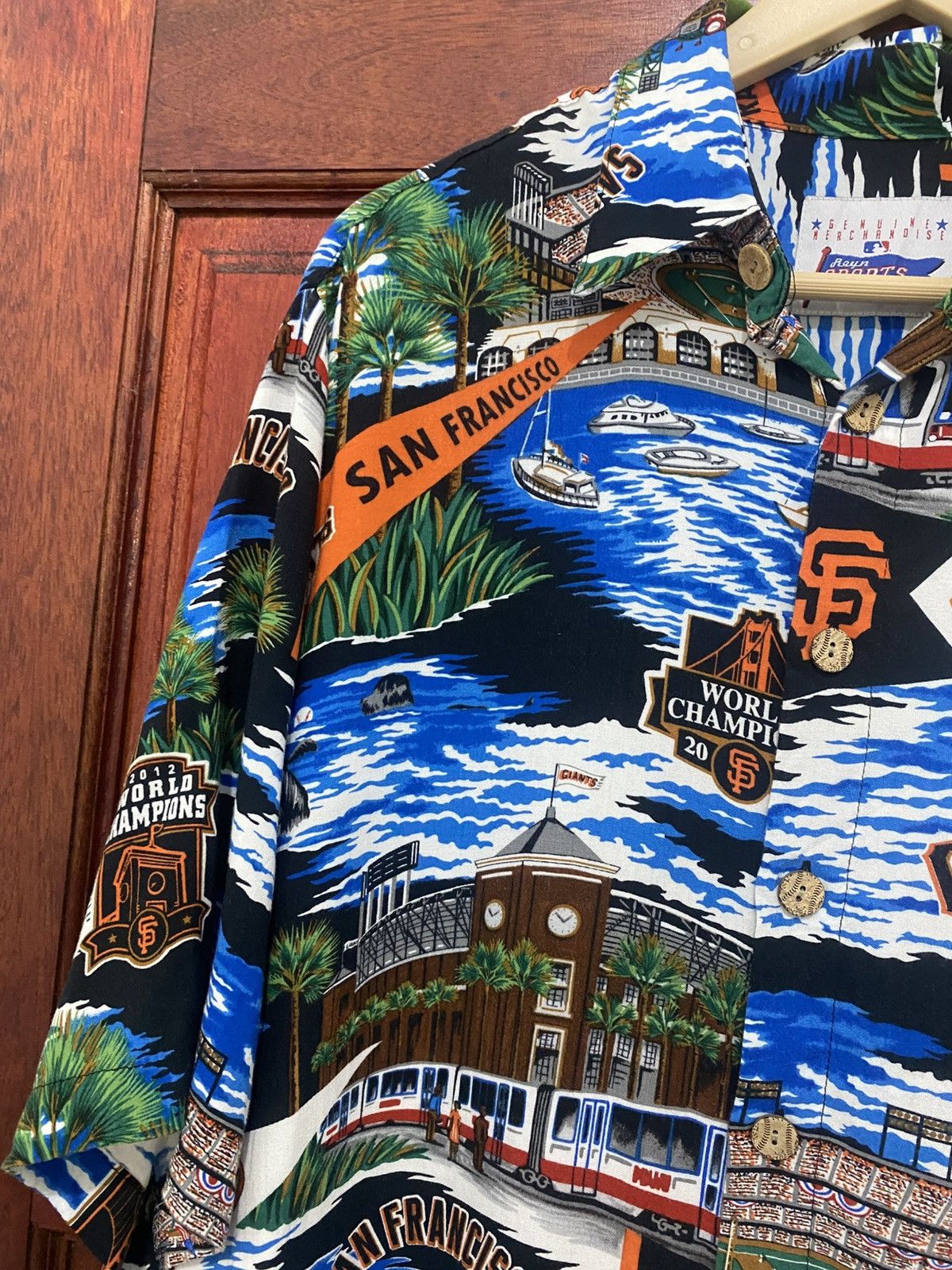 Japanese Brand × MLB × NFL Vintage MLB Giant San Francisco Rayon Shirt Rare Design Size US S / EU 44-46 / 1 - 4 Thumbnail