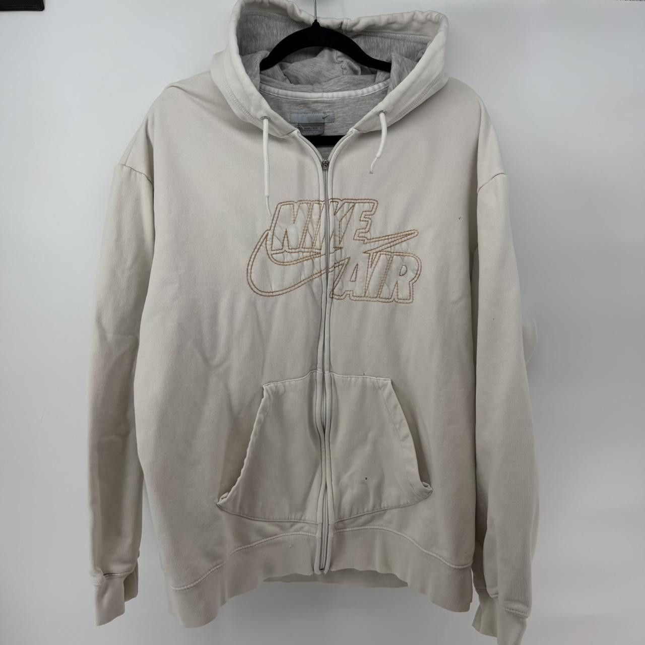 Nike Nike Air Full Zip Hoodie XL Cream Beige Embroidered Logo Size US XL / EU 56 / 4 - 1 Thumbnail