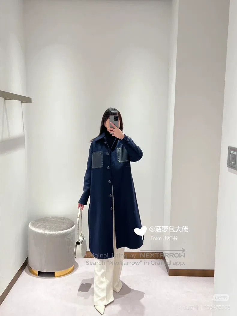 Fendi Fendi Navy blue wool coat shirt jacket style Size XS / US 0-2 / IT 36-38 - 7 Thumbnail